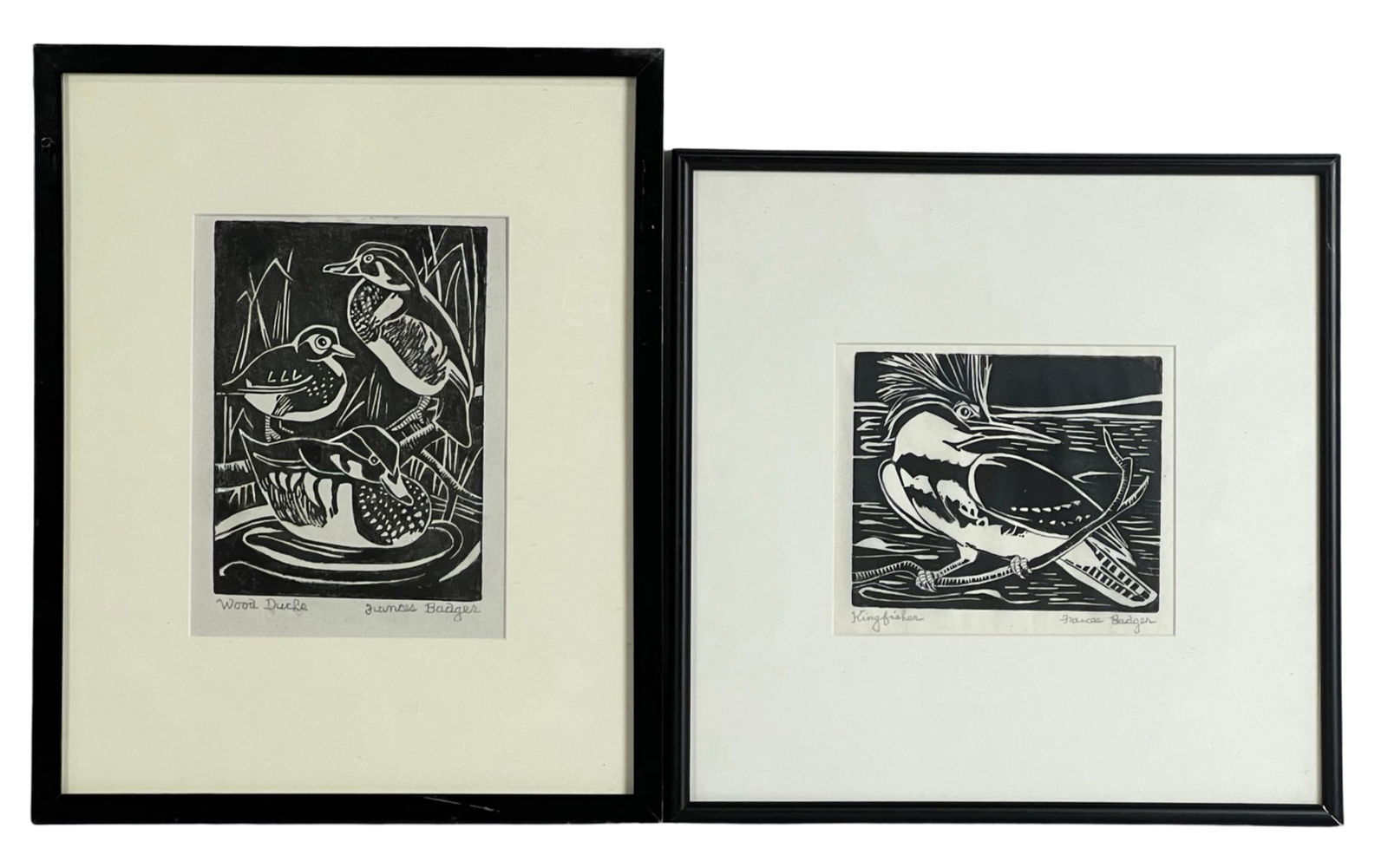 Frances S. Badger- 2 LE Signed Woodcut Prints (1 of 5)