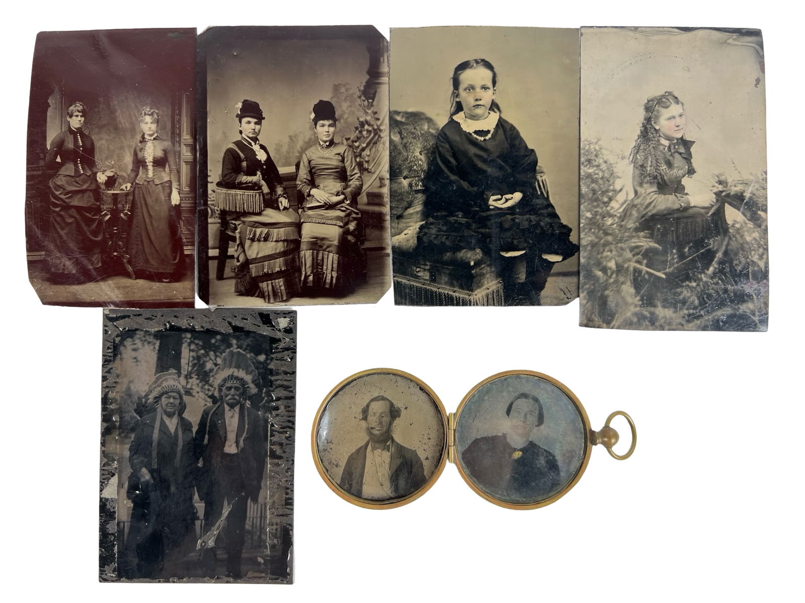 1800's Tintype Photographs incl. Native American (1 of 4)