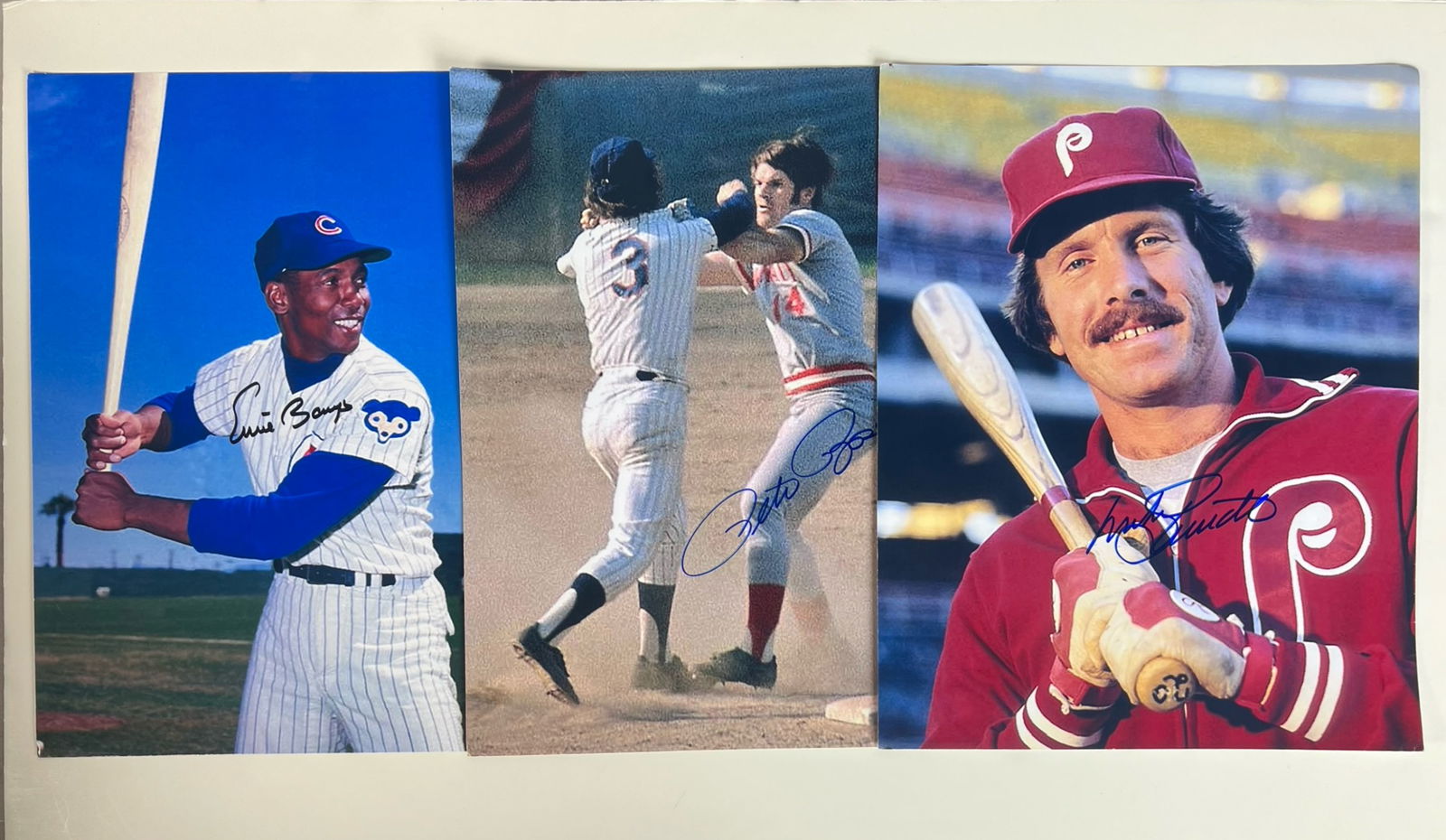 Baseball Legends Signed Photos- Banks, Rose, Schmi (1 of 7)