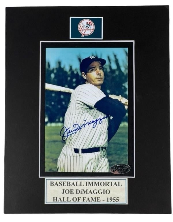 Joe DiMaggio Autographed Baseball Photograph (1 of 2)