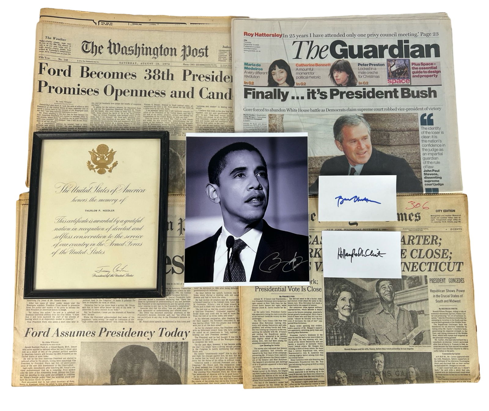 Political Leaders Autographs- President Obama, Cli (1 of 7)