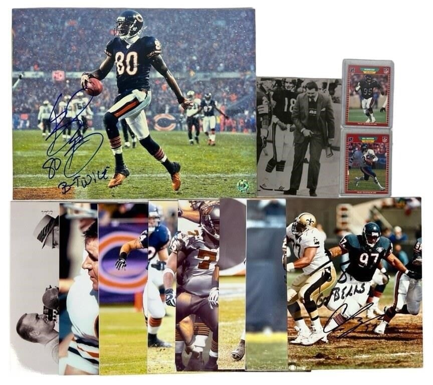 Chris Zorich & Bernard Berrian Bears Signed Photos (1 of 5)