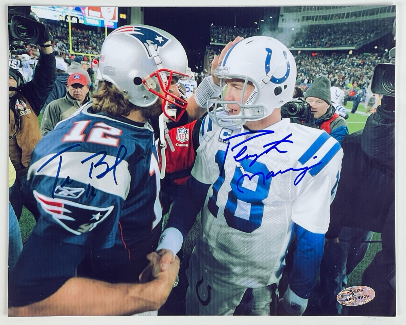 Peyton Manning & Tom Brady Double Signed Photo (1 of 4)