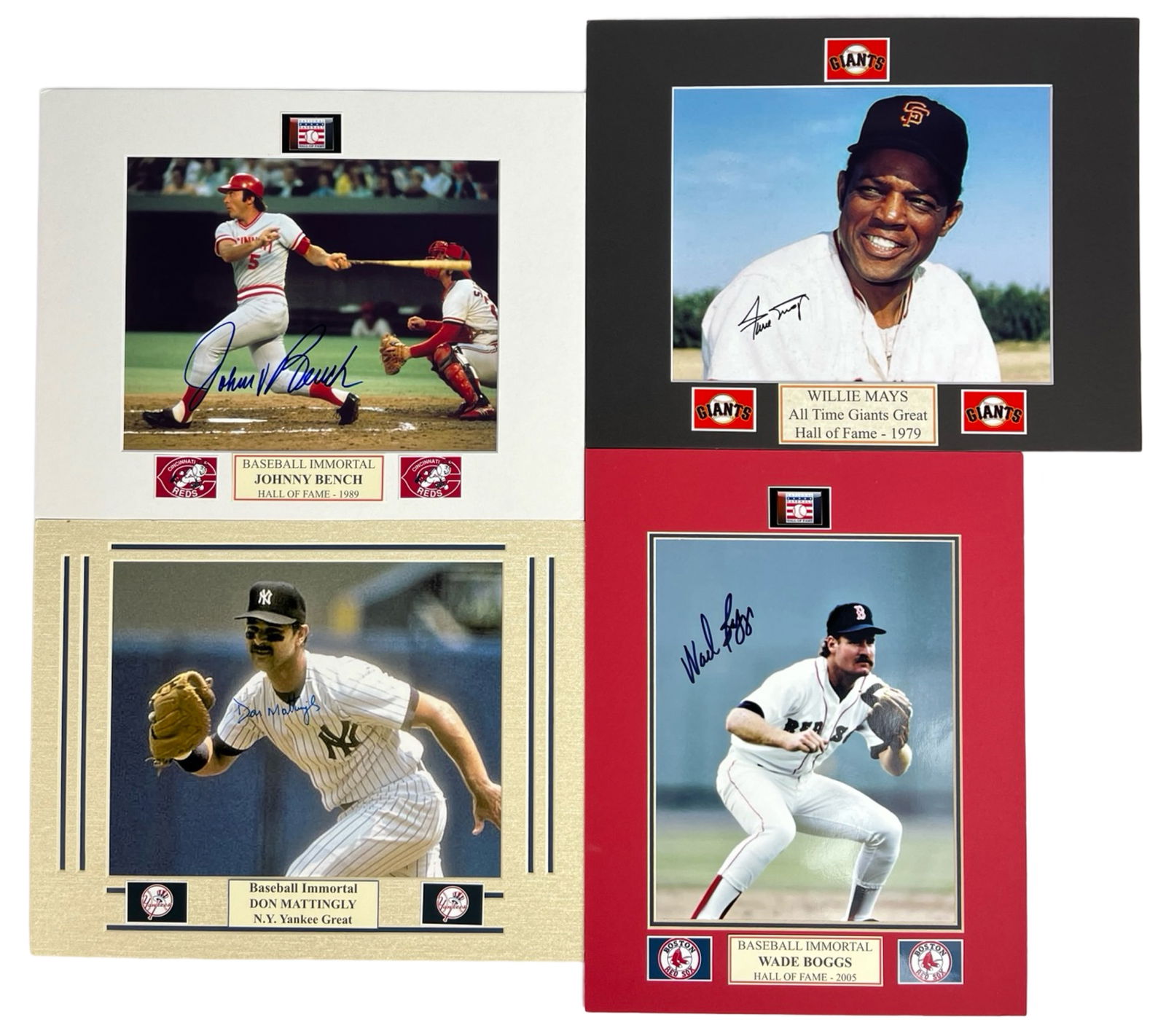 Baseball Hall of Famers - Four Autographed Photos (1 of 5)