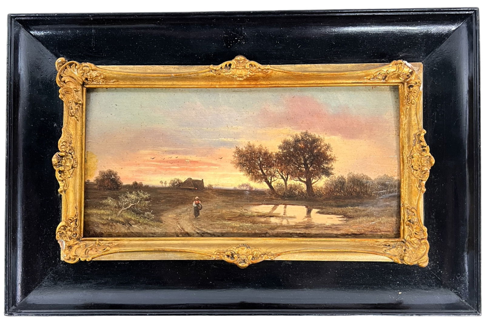 "An Evening at Flanders"  19th C. Oil Painting (1 of 5)