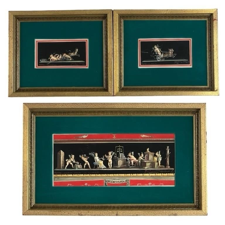 Giovanni Gallo- 3 Gouache Neoclassical Paintings (1 of 7)