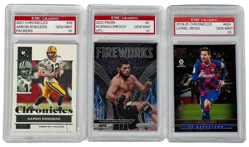 3 Graded Sport Cards- Lionel Messi, Nurmagomedov (1 of 7)