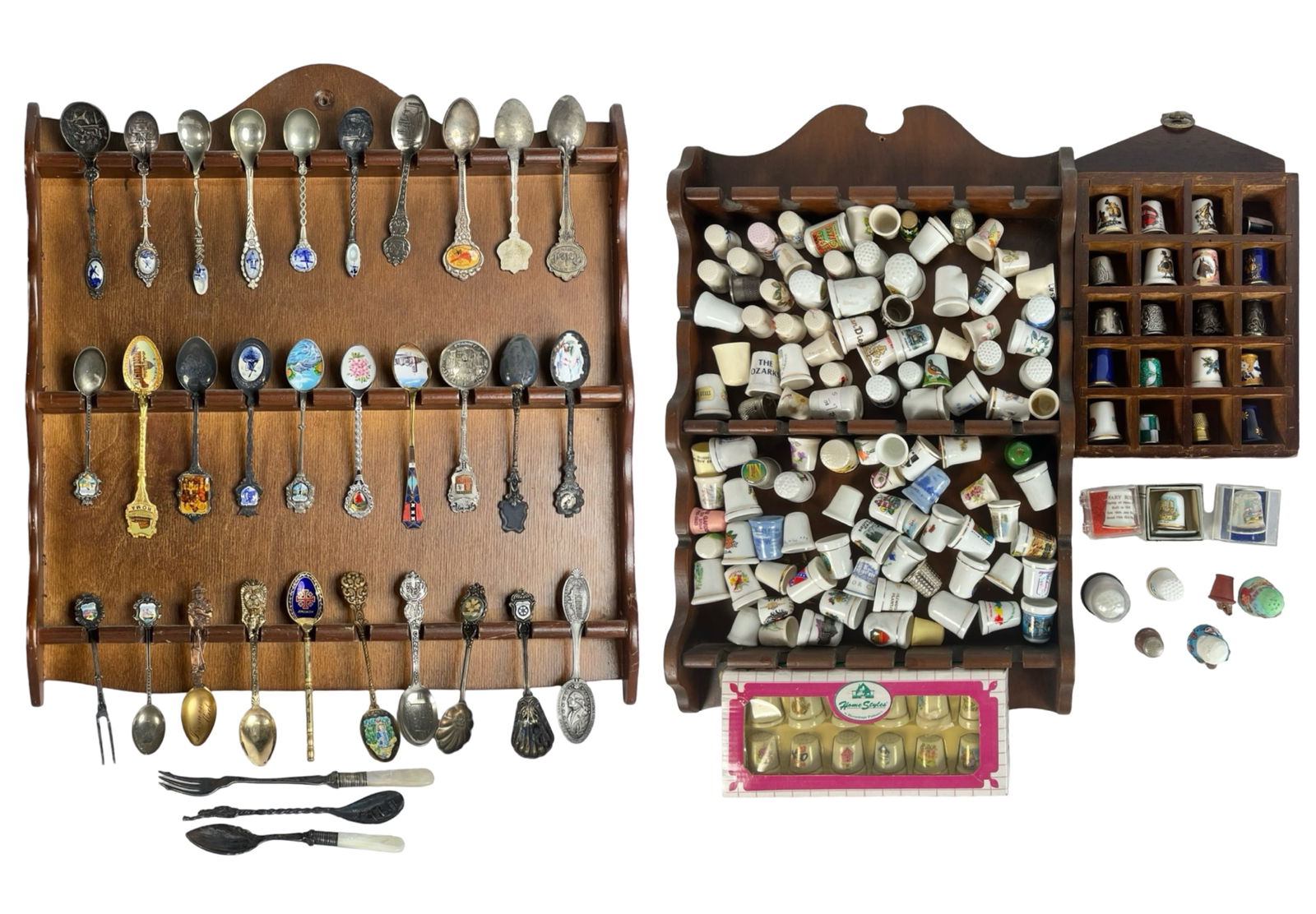 Collection of Souvenir Spoons & Sewing Thimbles (1 of 8)