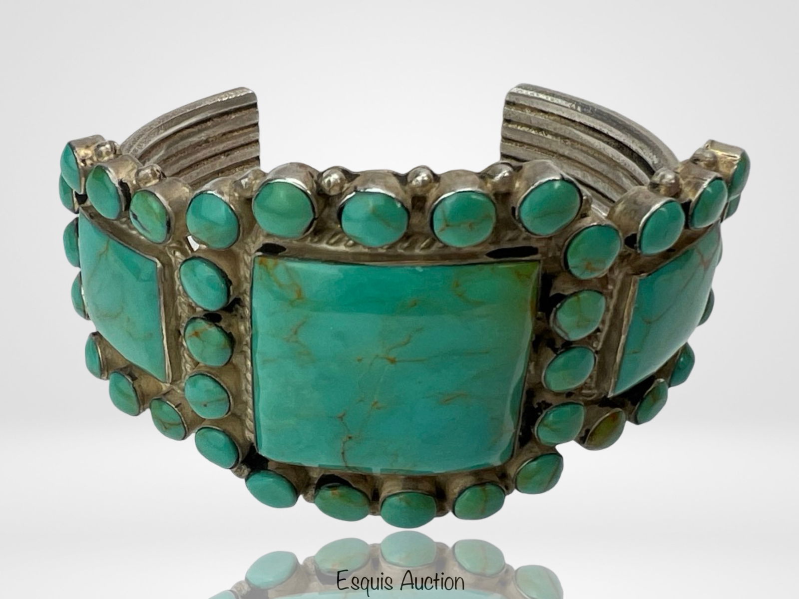 Native American Sterling Silver Turquoise Bracelet (1 of 4)