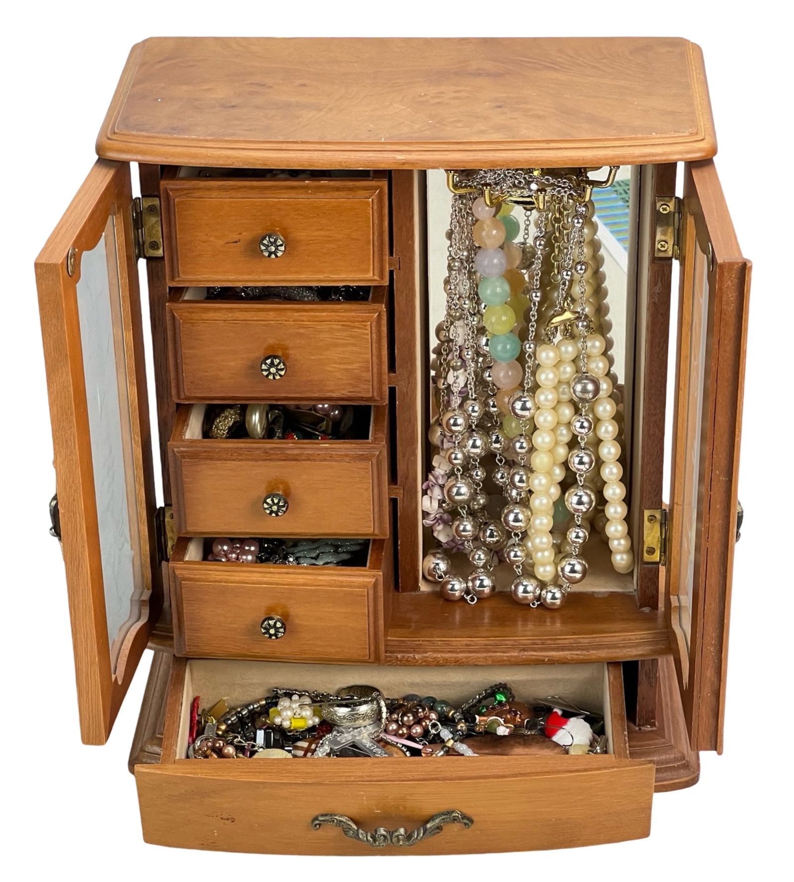 Vintage Jewelry Box full of Costume Jewelry: Vintage box filled with unsearched jewelry is like opening a treasure chest of hidden gems. Each piece has its own story and character, waiting to be discovered. Whether you're a collector, a jewelry 