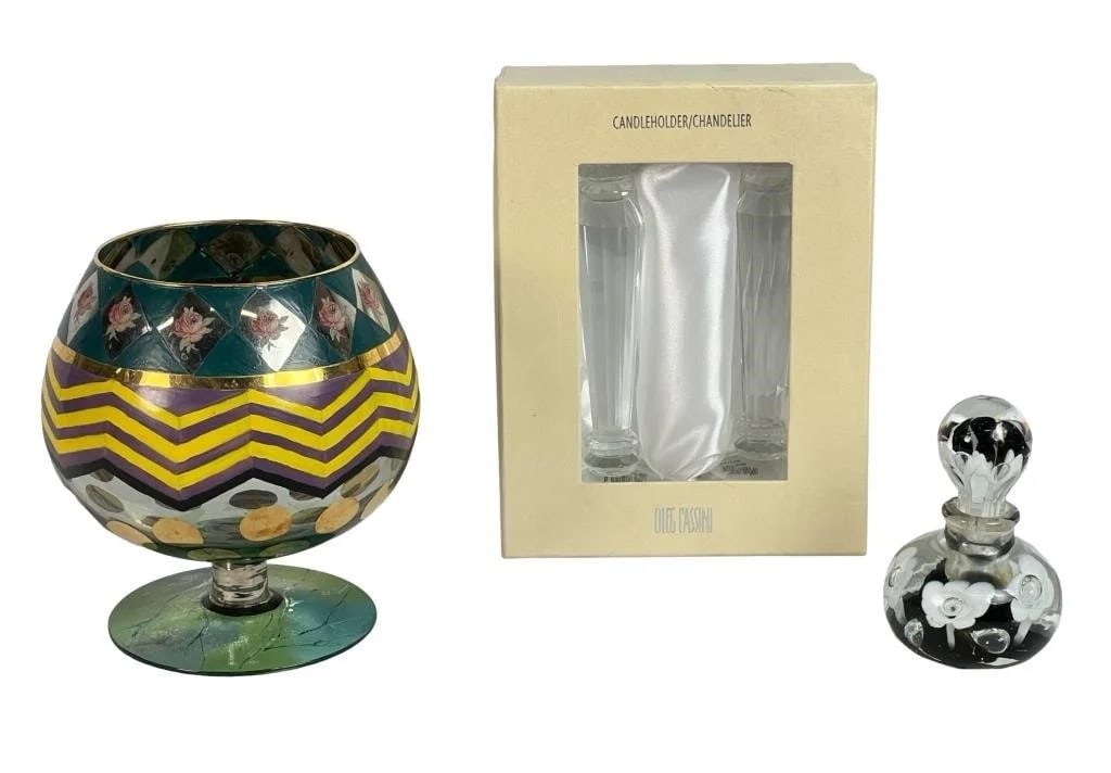 Mackenzie Childs Hand Painted Vase, St Clair Perfu (1 of 7)