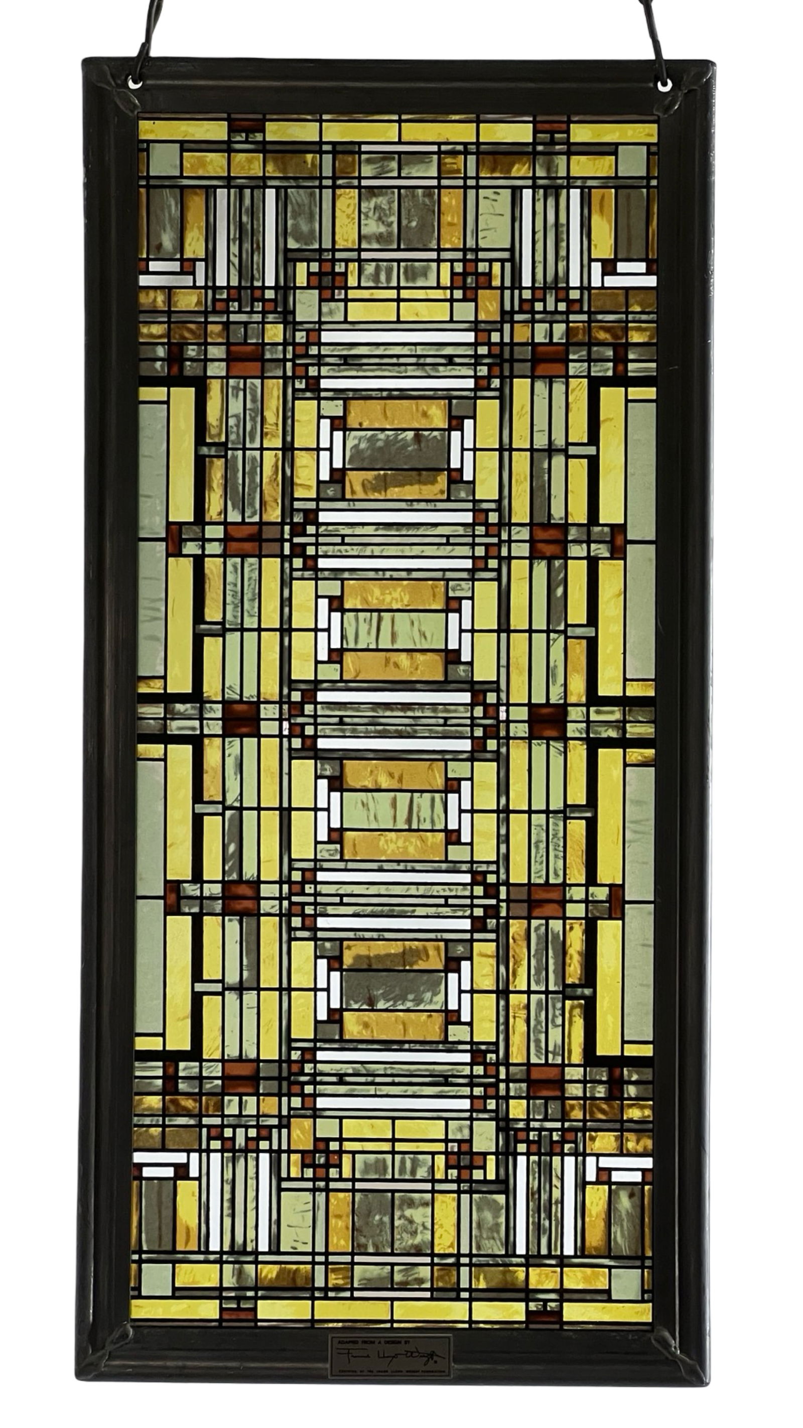 Frank Lloyd Wright Inspired Stained Glass Panel (1 of 3)