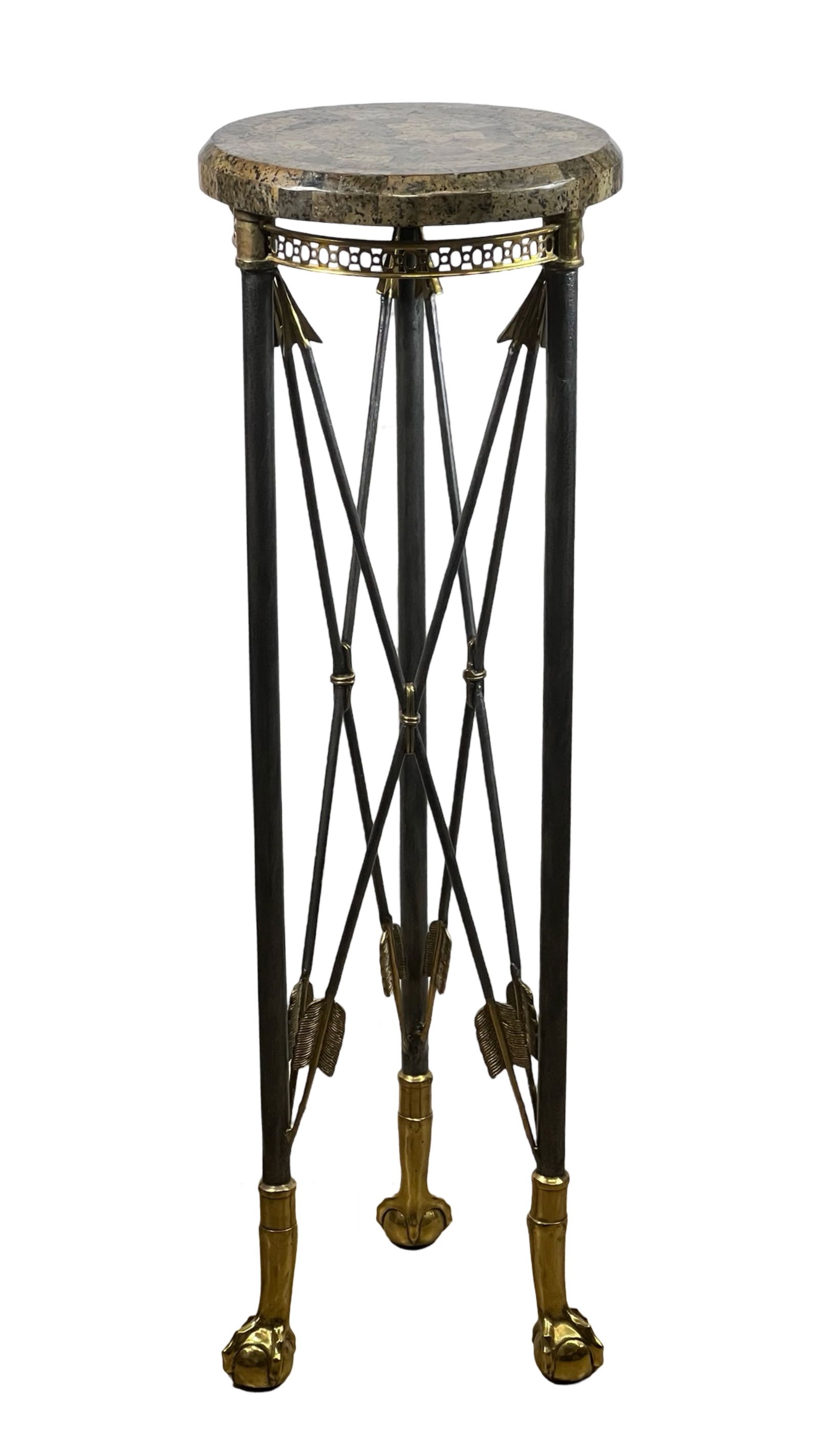 Empire Style Brass Pedestal with Bird Claw Legs (1 of 4)