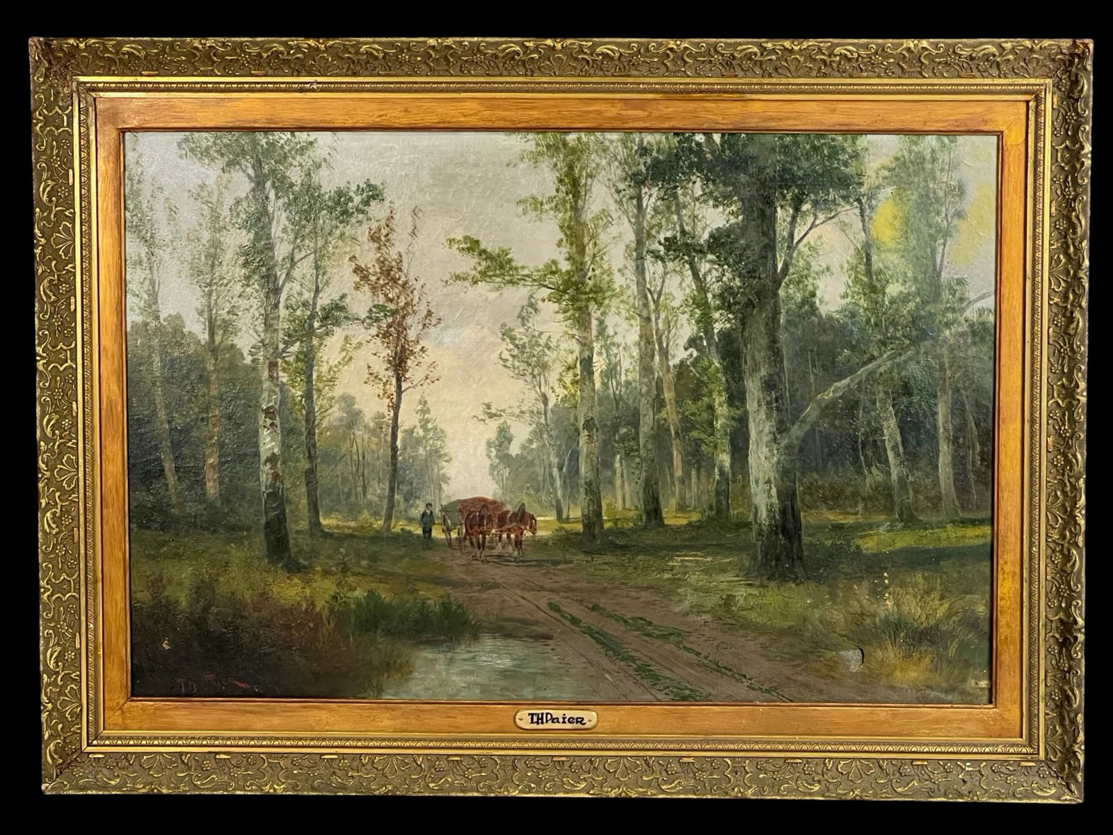 Theodore Paier- 19th C. Forest Landscape Oil Paint (1 of 7)