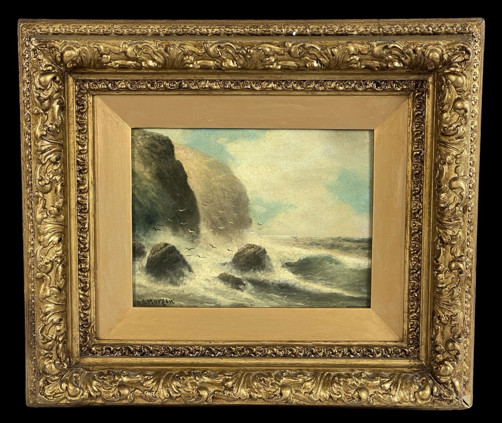 Oliver S. Morgan 19th C. Coastal Seascape Painting (1 of 4)