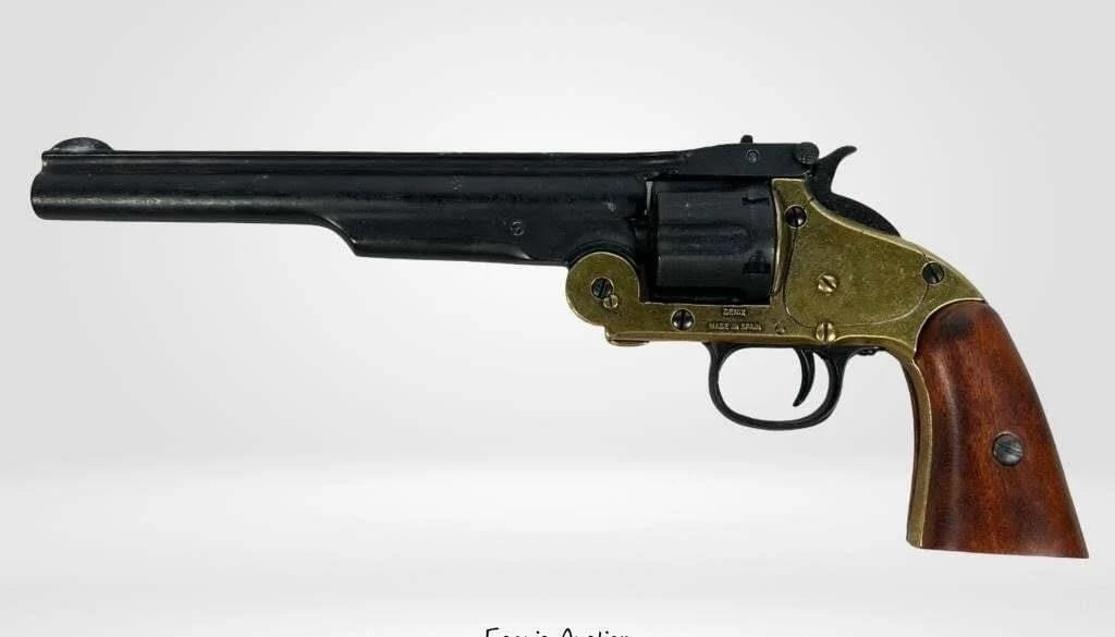 Smith & Wesson 1869 BKA 217 Revolver Prop Gun: Smith & Wesson 1869 BKA 217 Revolver Prop Gun by Denix. Normal wear.