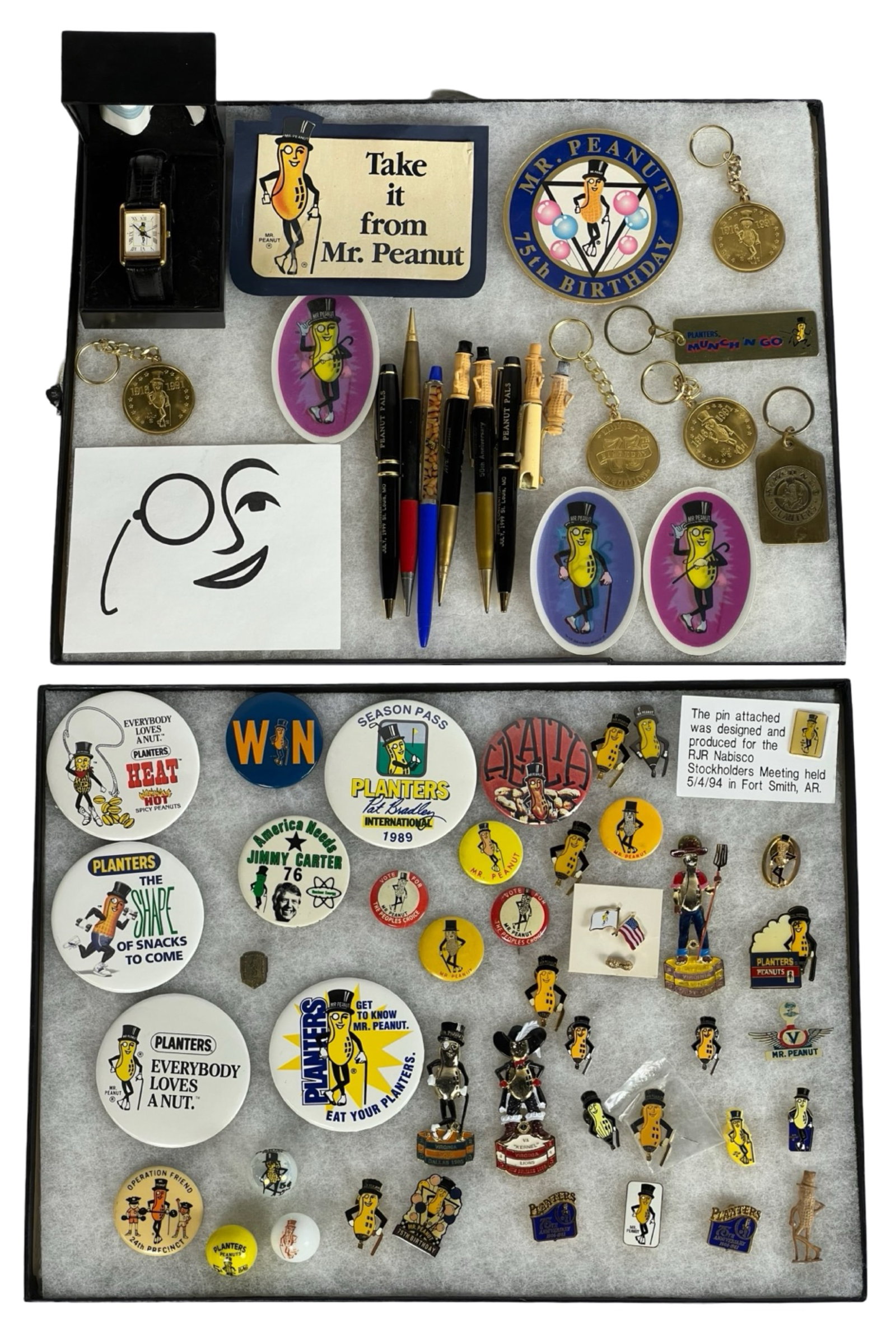 Planters Mr. Peanut Collectibles- Pins, Pens, Watc (1 of 5)