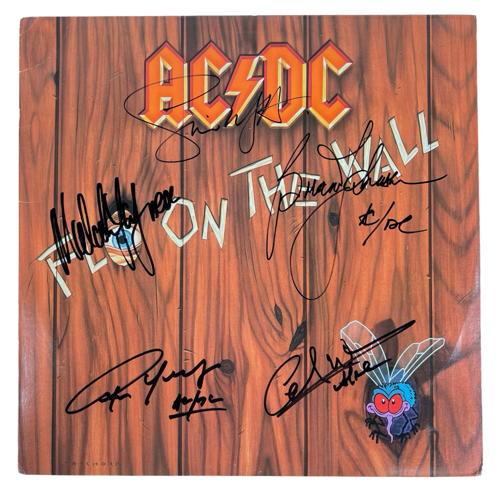 AC/DC "Fly on the Wall" Band Signed Album Cover (1 of 6)