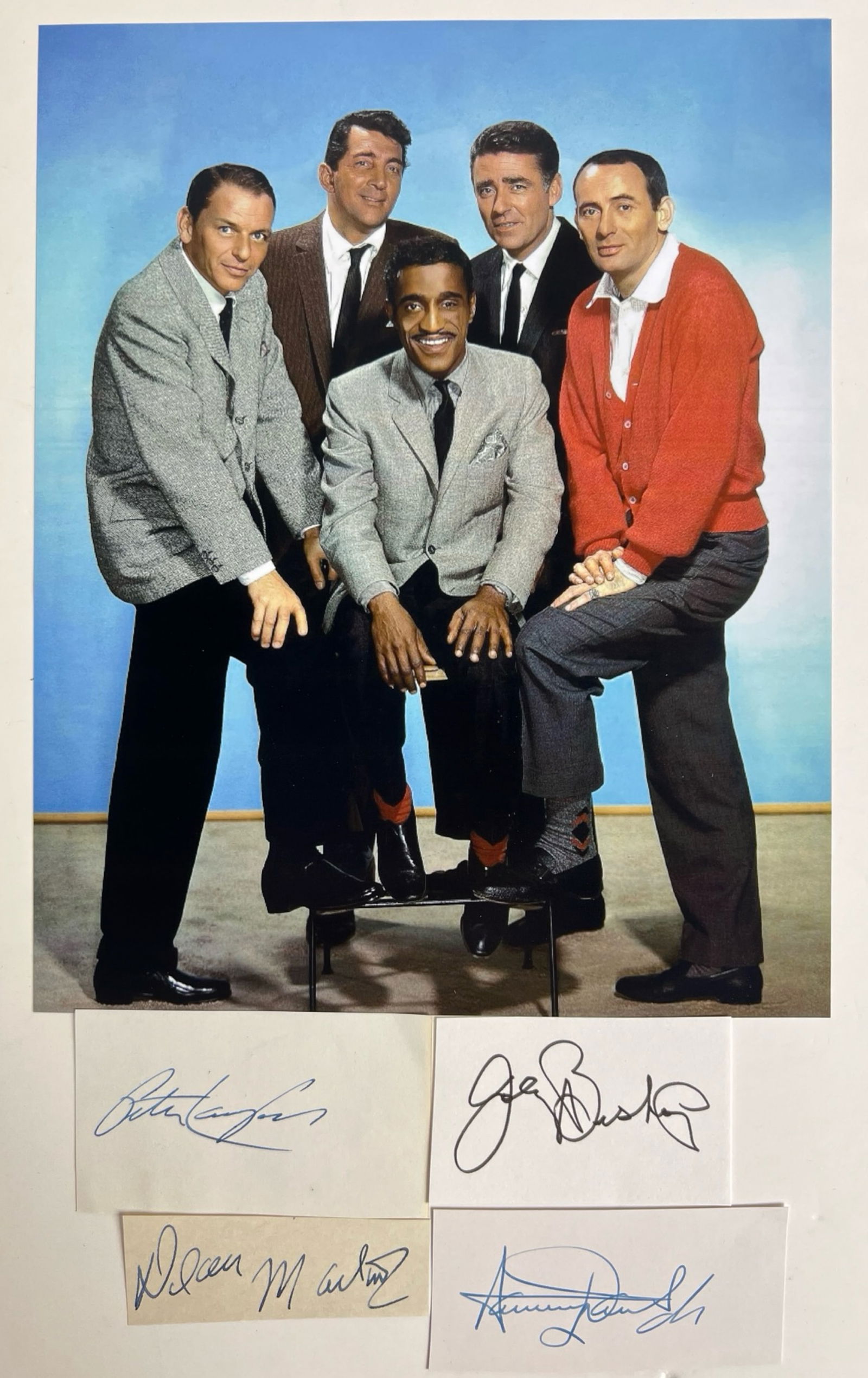 "Rat Pack"- Set of 4 Autographes- Martin, Davis, (1 of 4)