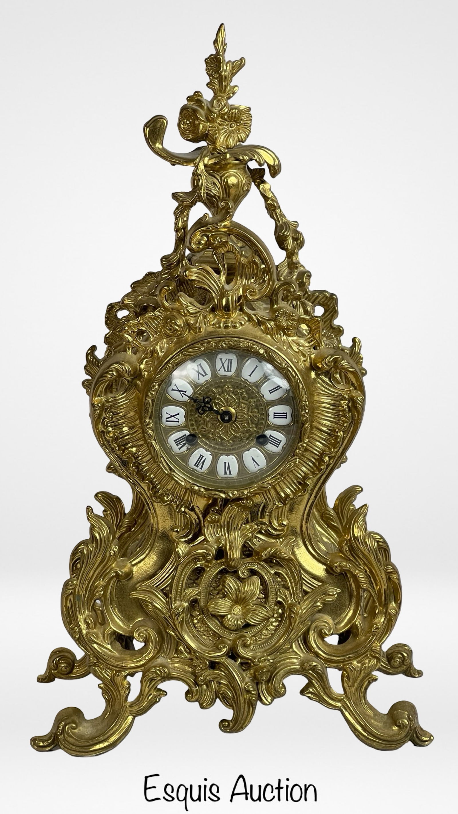 Italian Rococo/Baroque Solid Brass Mantle Clock (1 of 6)