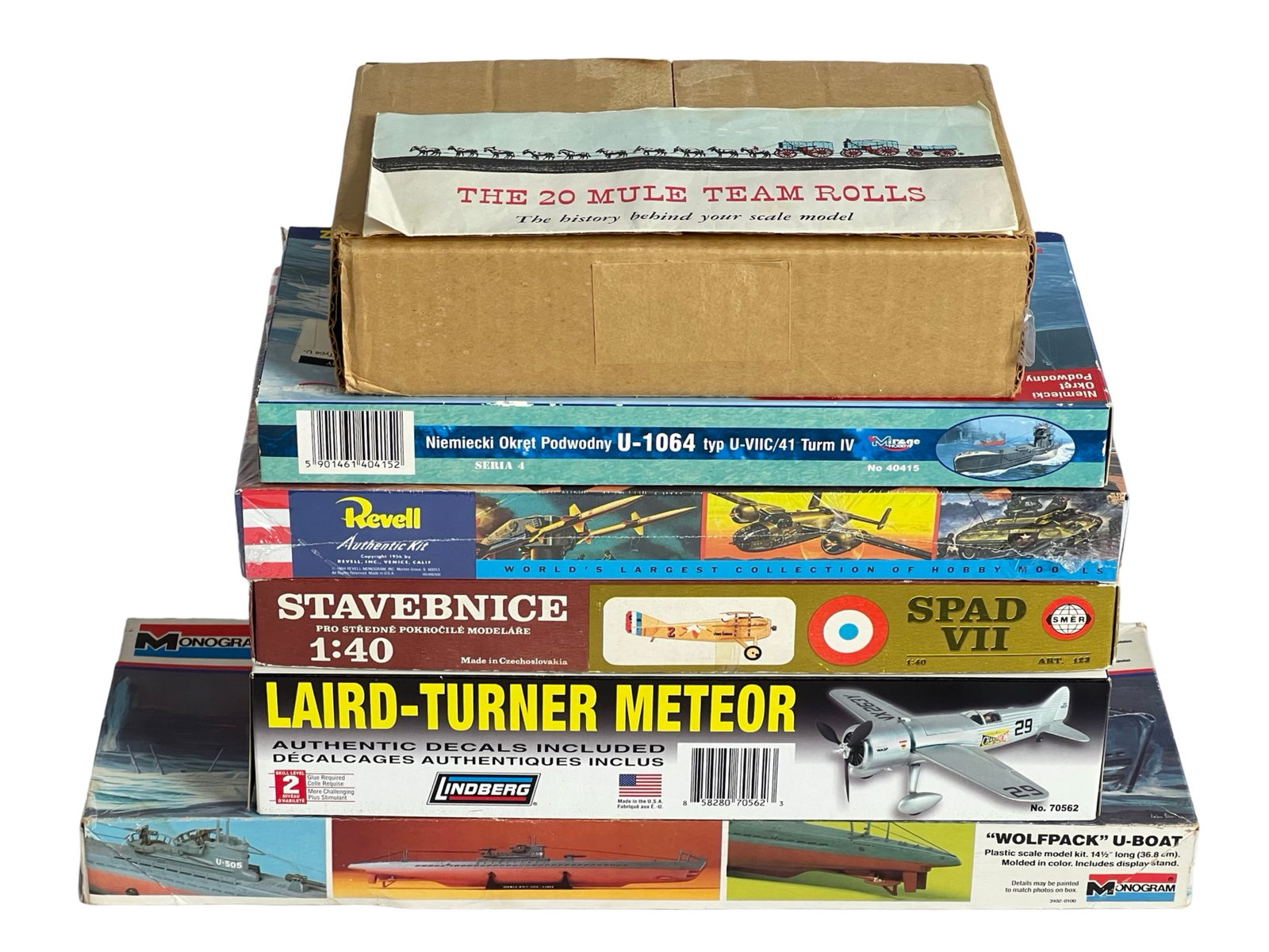 Group of Vintage Plastic Model Kits- Planes, Subma (1 of 4)