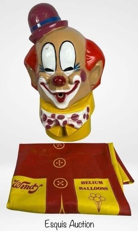 1974 Clown Windy Helium Tank Topper Amusement Park (1 of 7)