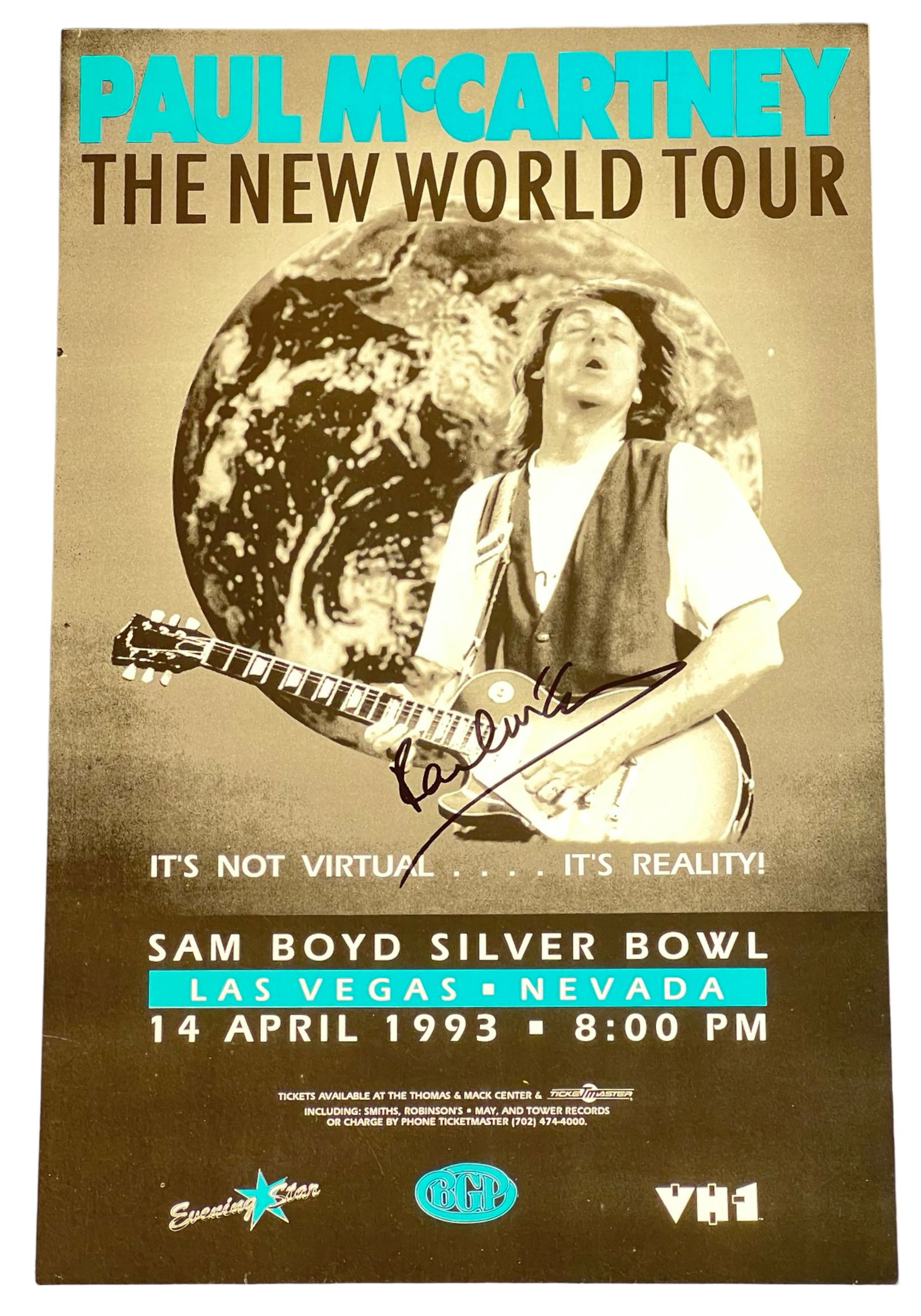 Paul McCartney Signed Poster - The New World Tour (1 of 3)