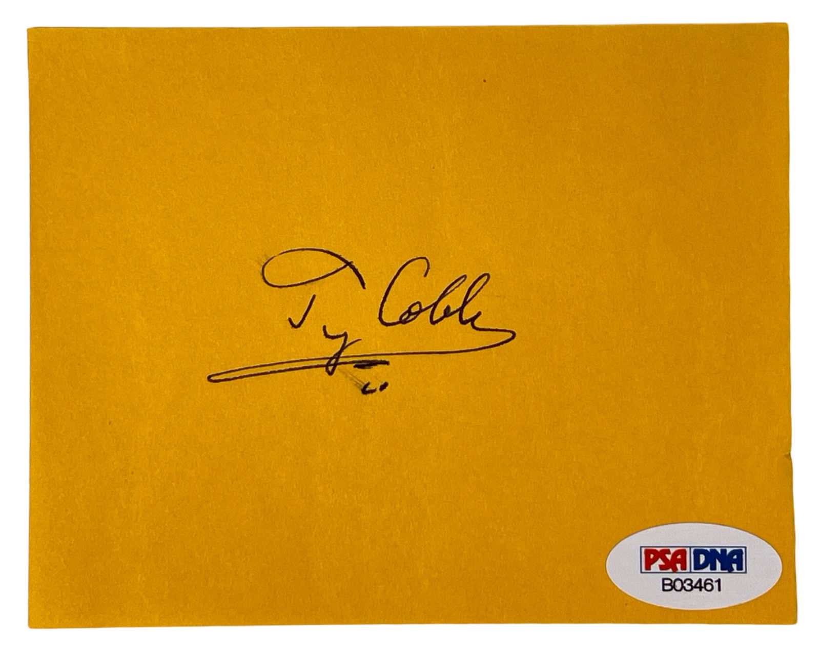Ty Cobb Autograph/ Signature- Greatest MLB Player (1 of 3)