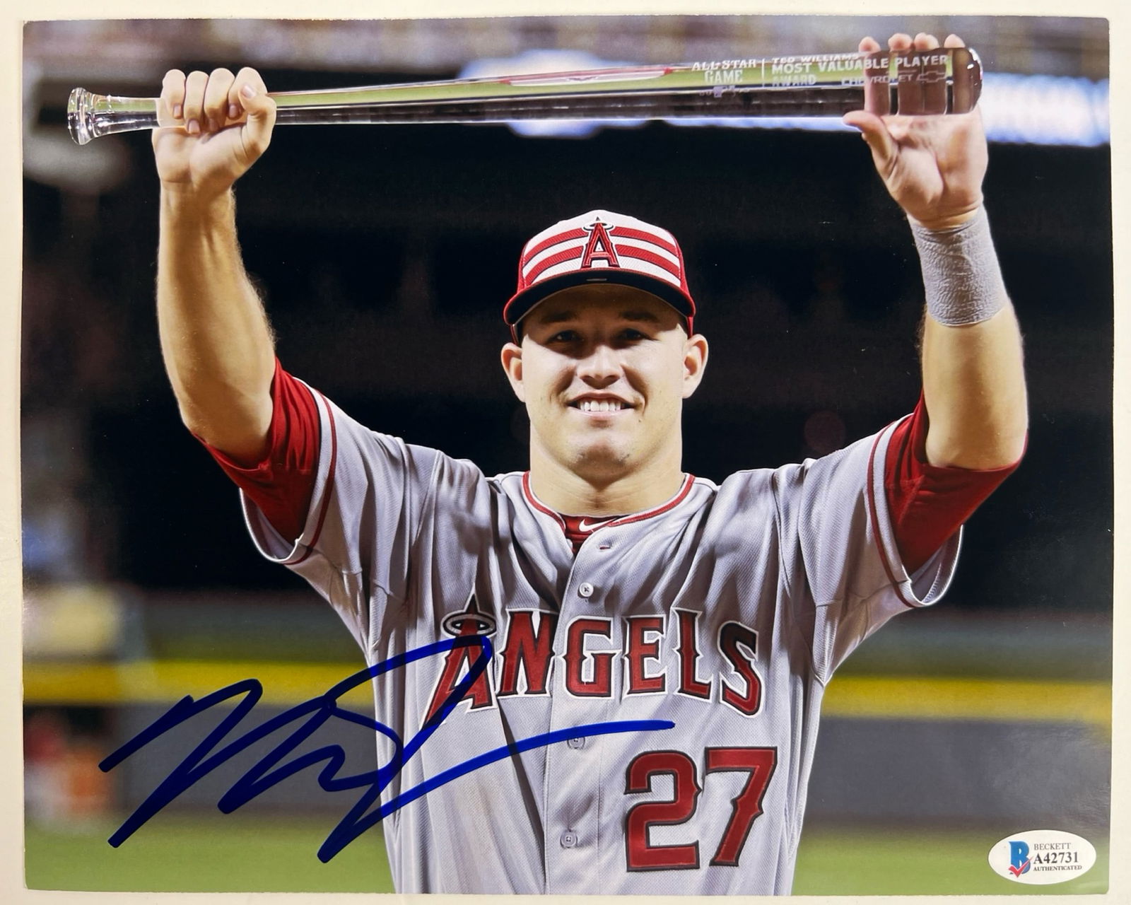 Mike Trout Autographed/ Signed Photograph (1 of 3)