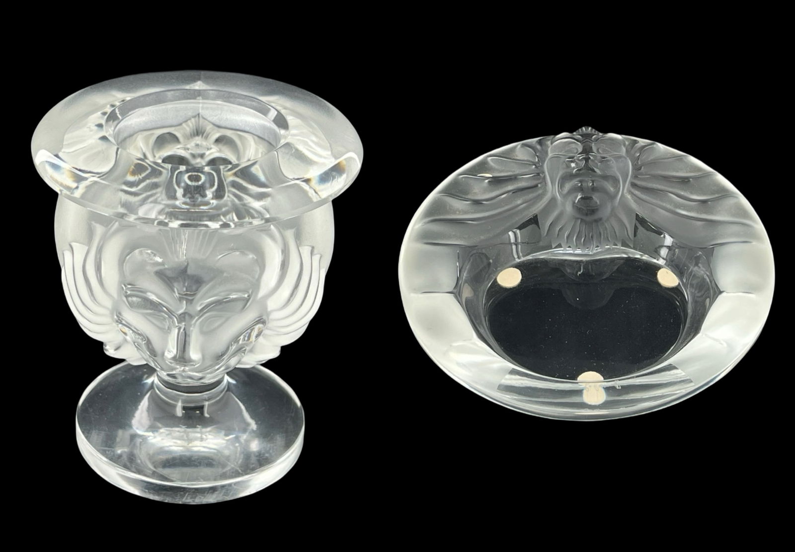 Lalique Tete de Lion French Art Crystal Ashtray & (1 of 10)