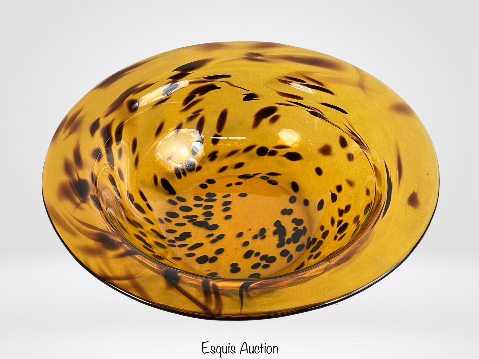 Tortoise Murano Art Glass Centerpiece Bowl (1 of 3)