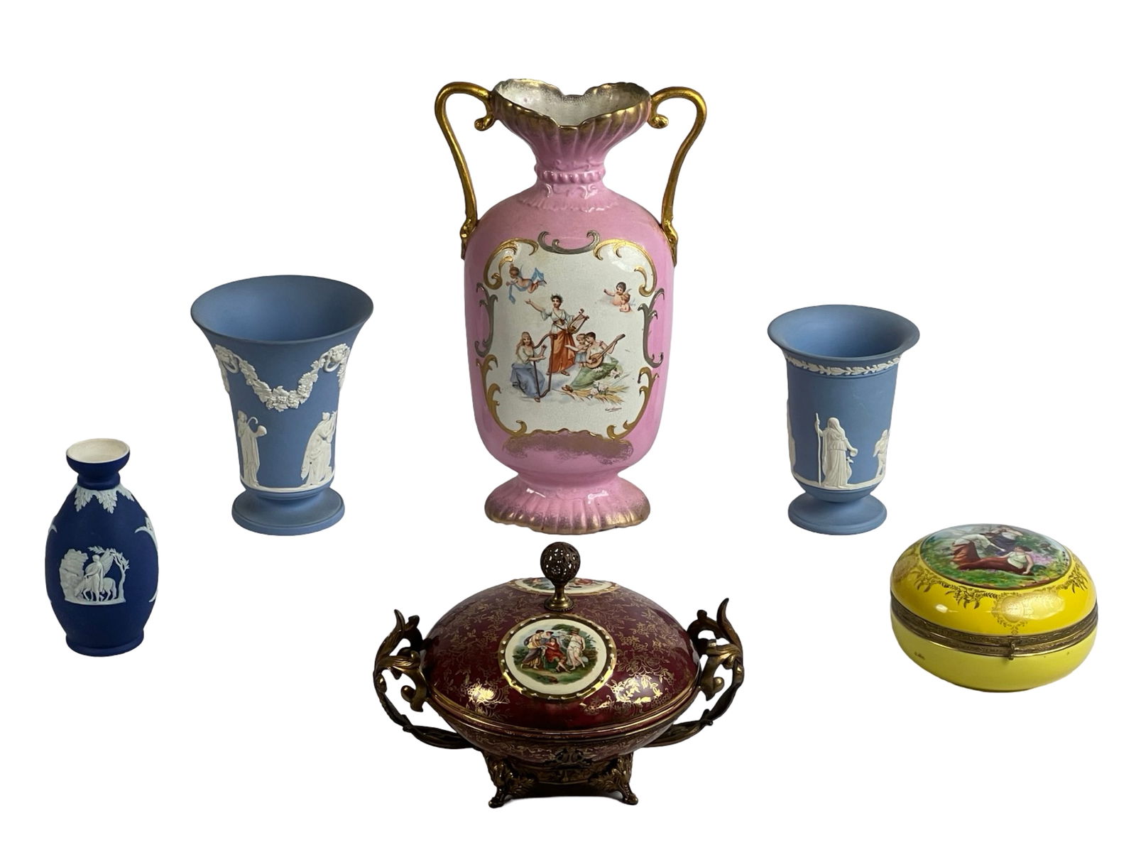Wedgwood & Empire Works Vases w/ Victorian Trinket (1 of 8)