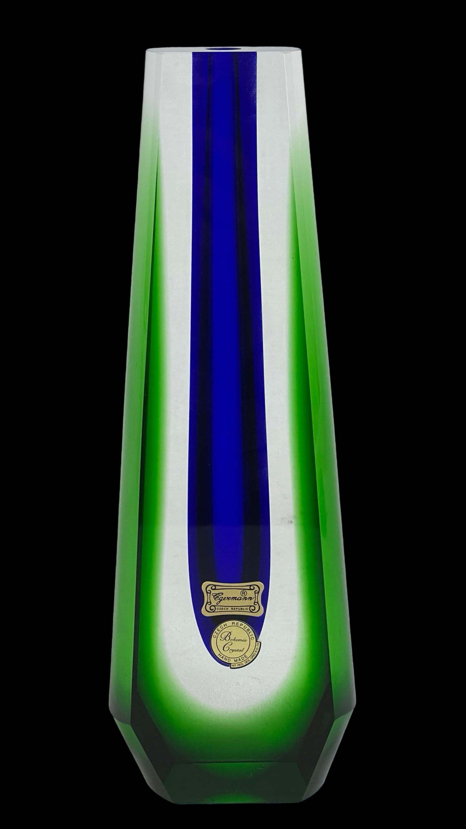 Egermann Czech Crystal Glass Vase by Pavel Hlava (1 of 5)