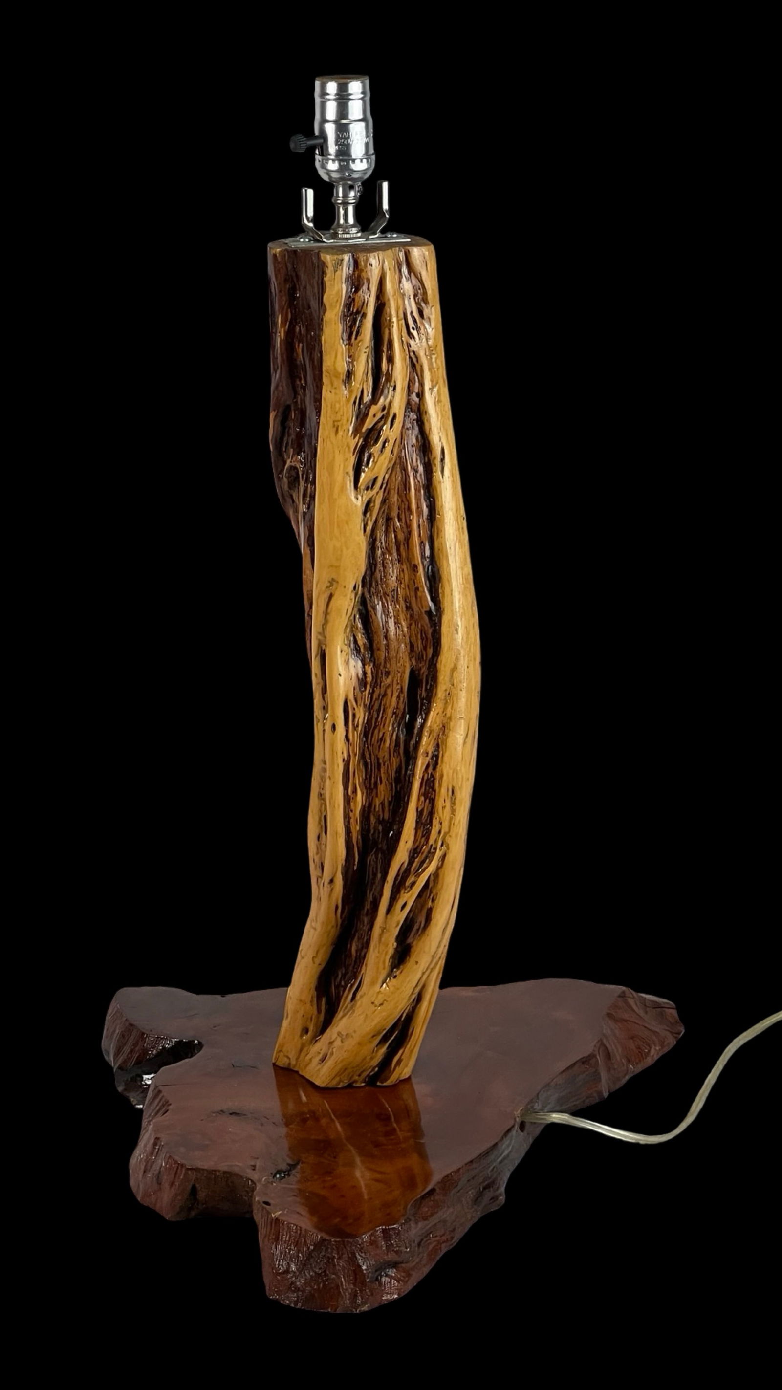 Live Edge California Redwood Burl Lamp (1 of 3)