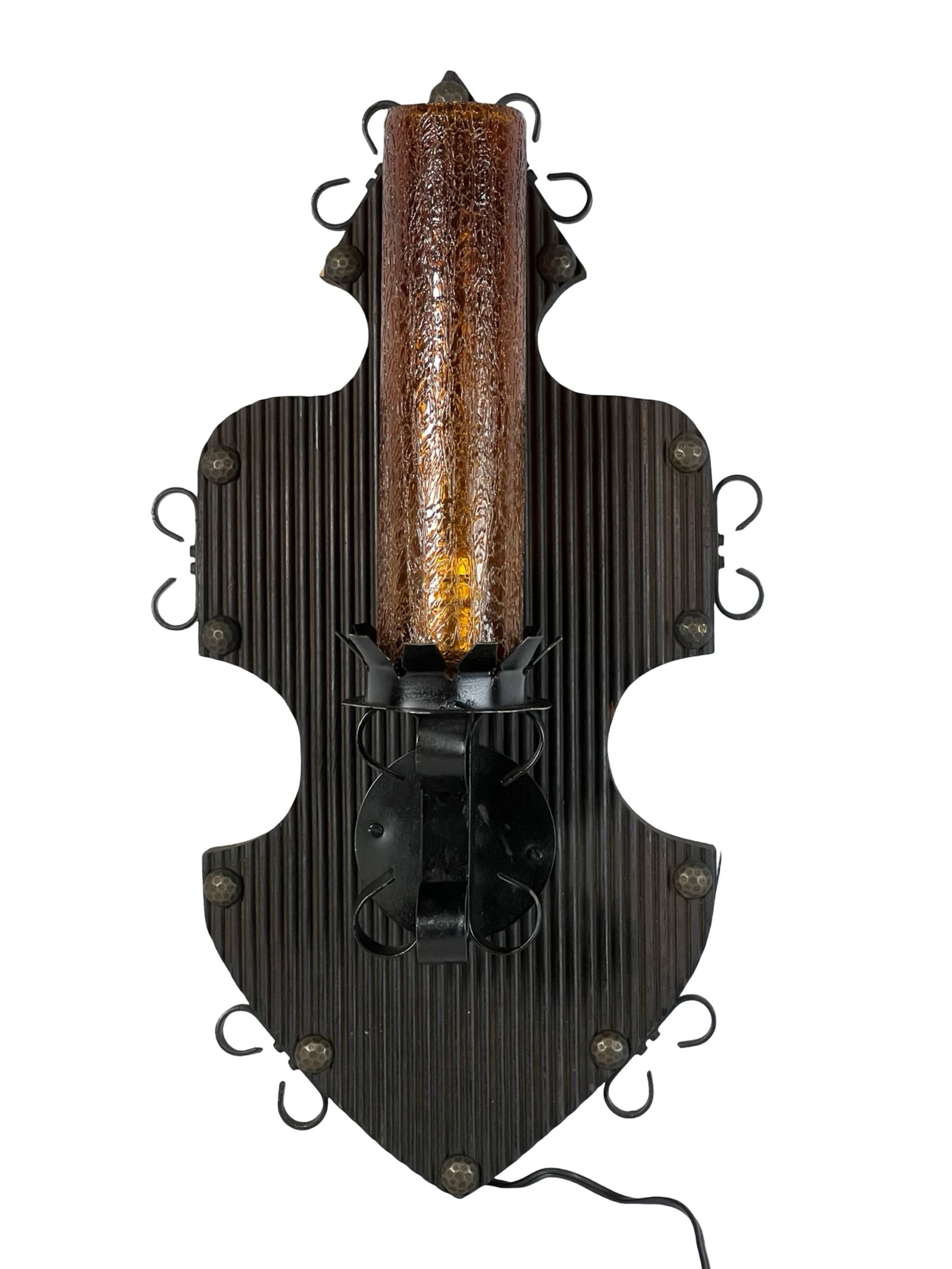 Gothic Spanish Style Wood Sconce Wall Lamp (1 of 5)