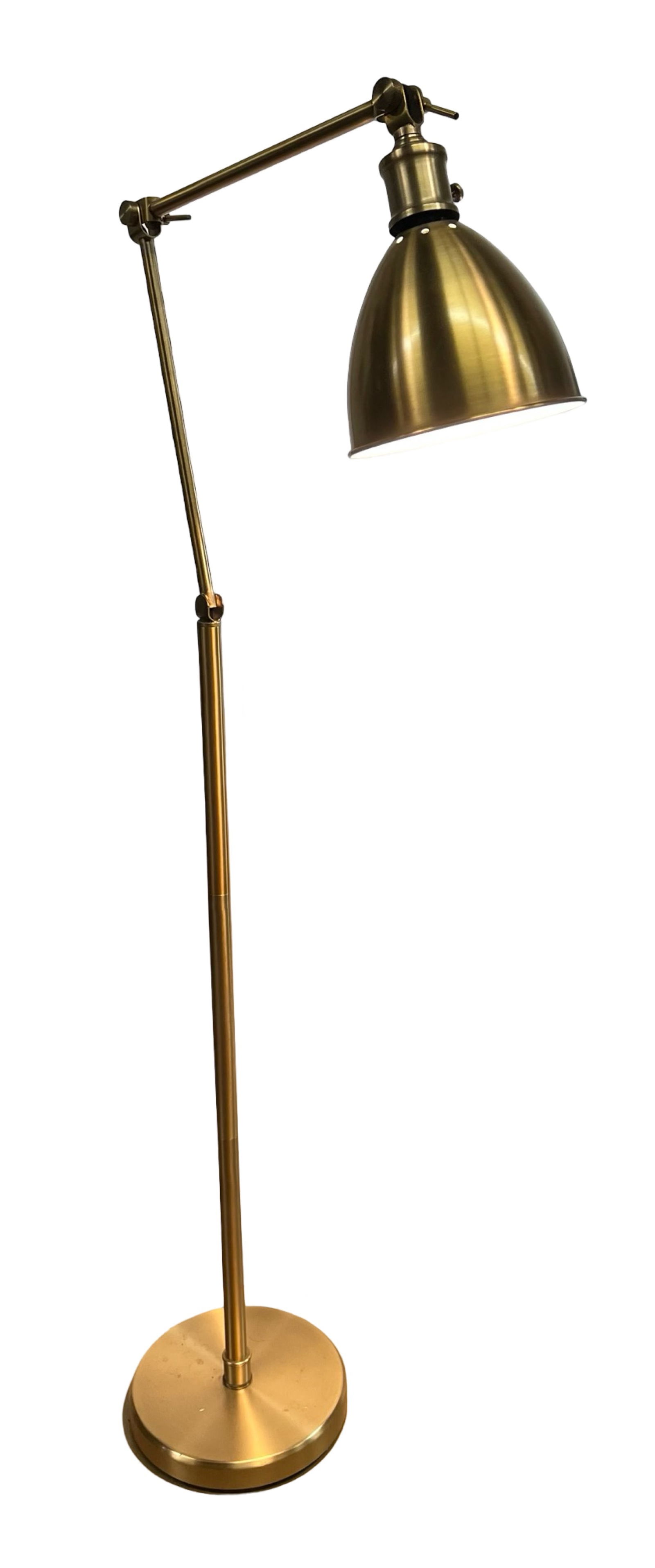 Grandview Jointed Arm Brass Floor Lamp (1 of 3)