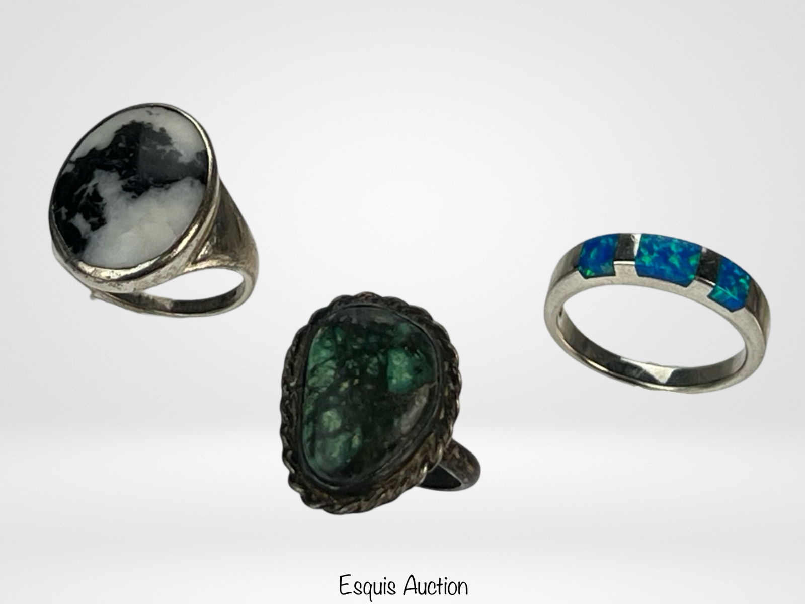 Lady's Sterling Silver Rings w/ Native American (1 of 4)