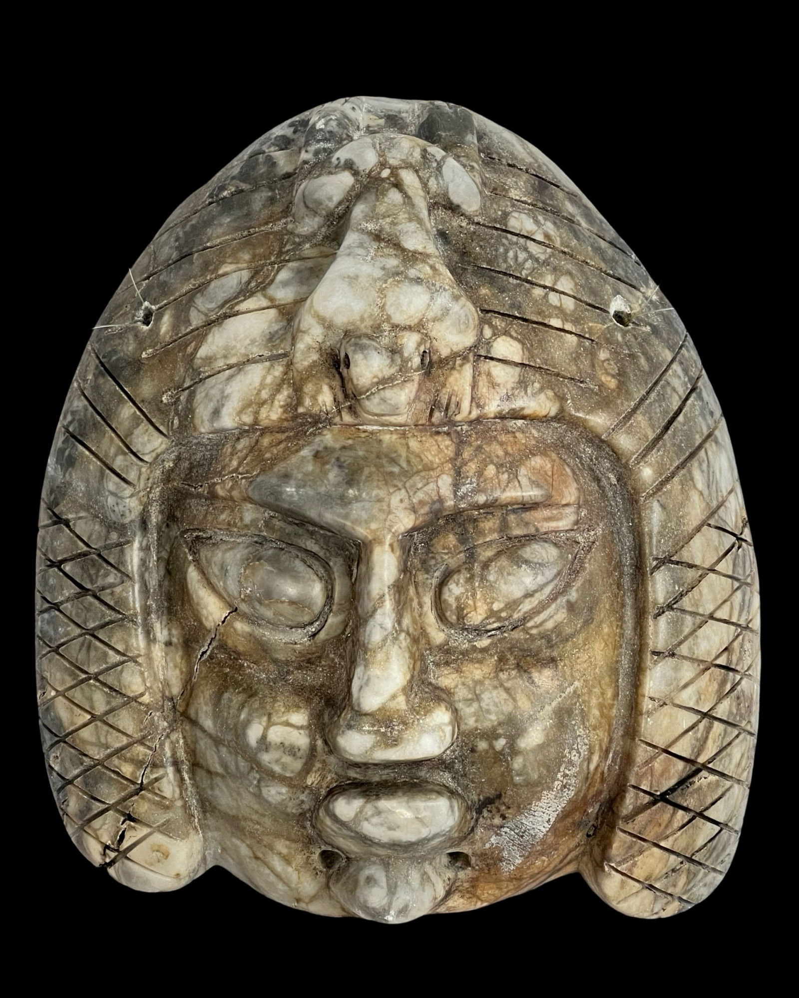 Mayan/ Aztec Stone Carved Ceremonial Mask (1 of 4)