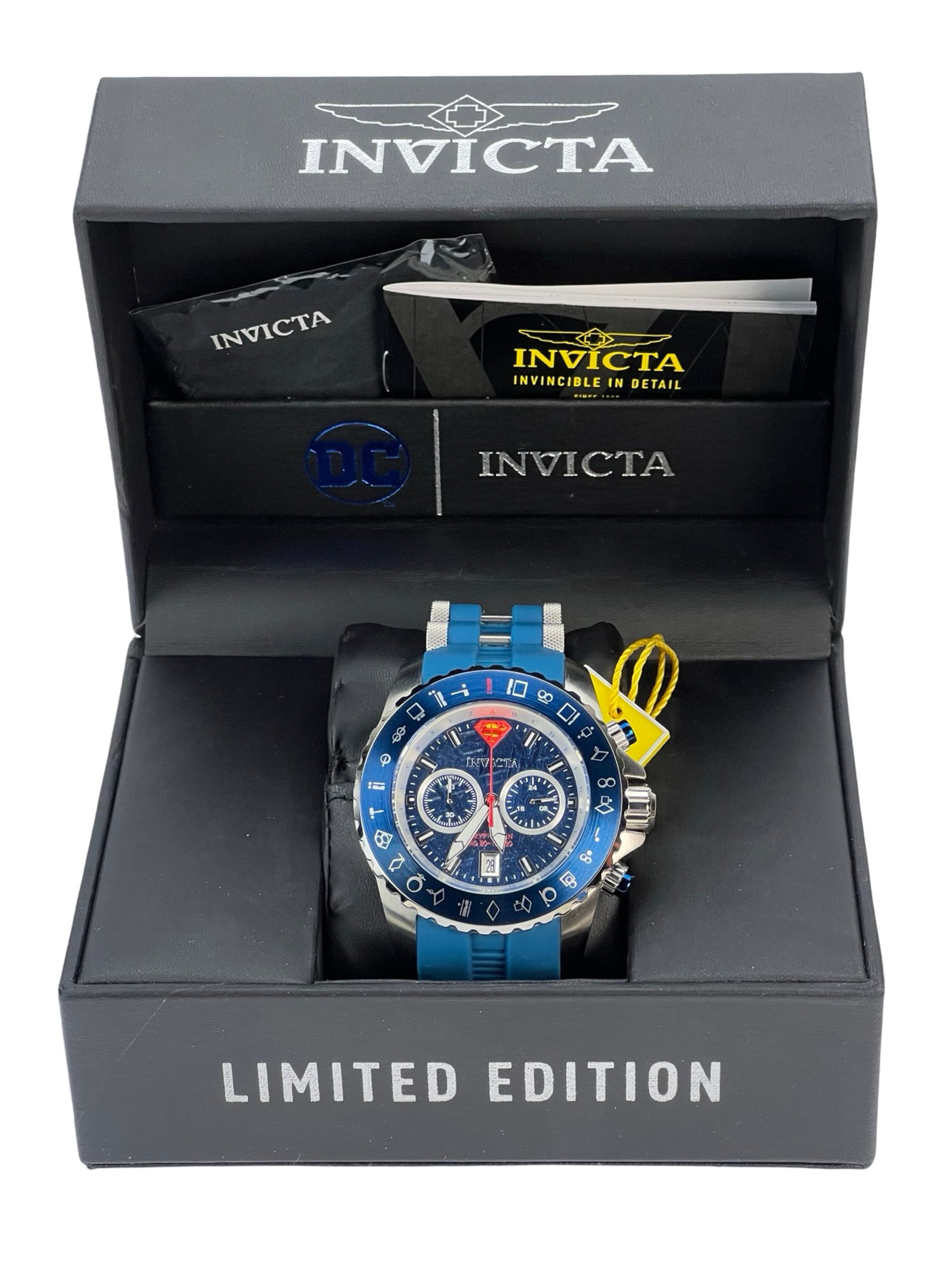 Invicta DC Comics Superman Men's Wrist Watch: Invicta DC Comics Superman Men's Wrist Watch. Mint in box.