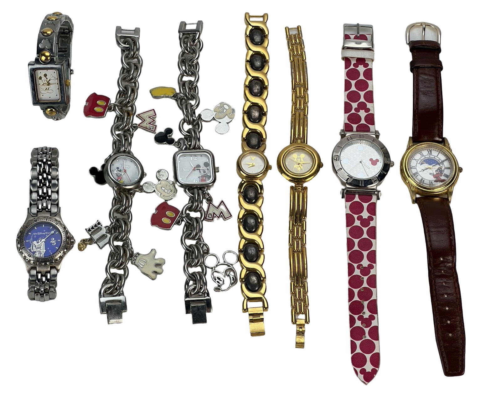 Assortment of Disney Mickey Mouse Wrist Watches: Assortment of Disney Mickey Mouse Wrist Watches. All are in good overall condition.