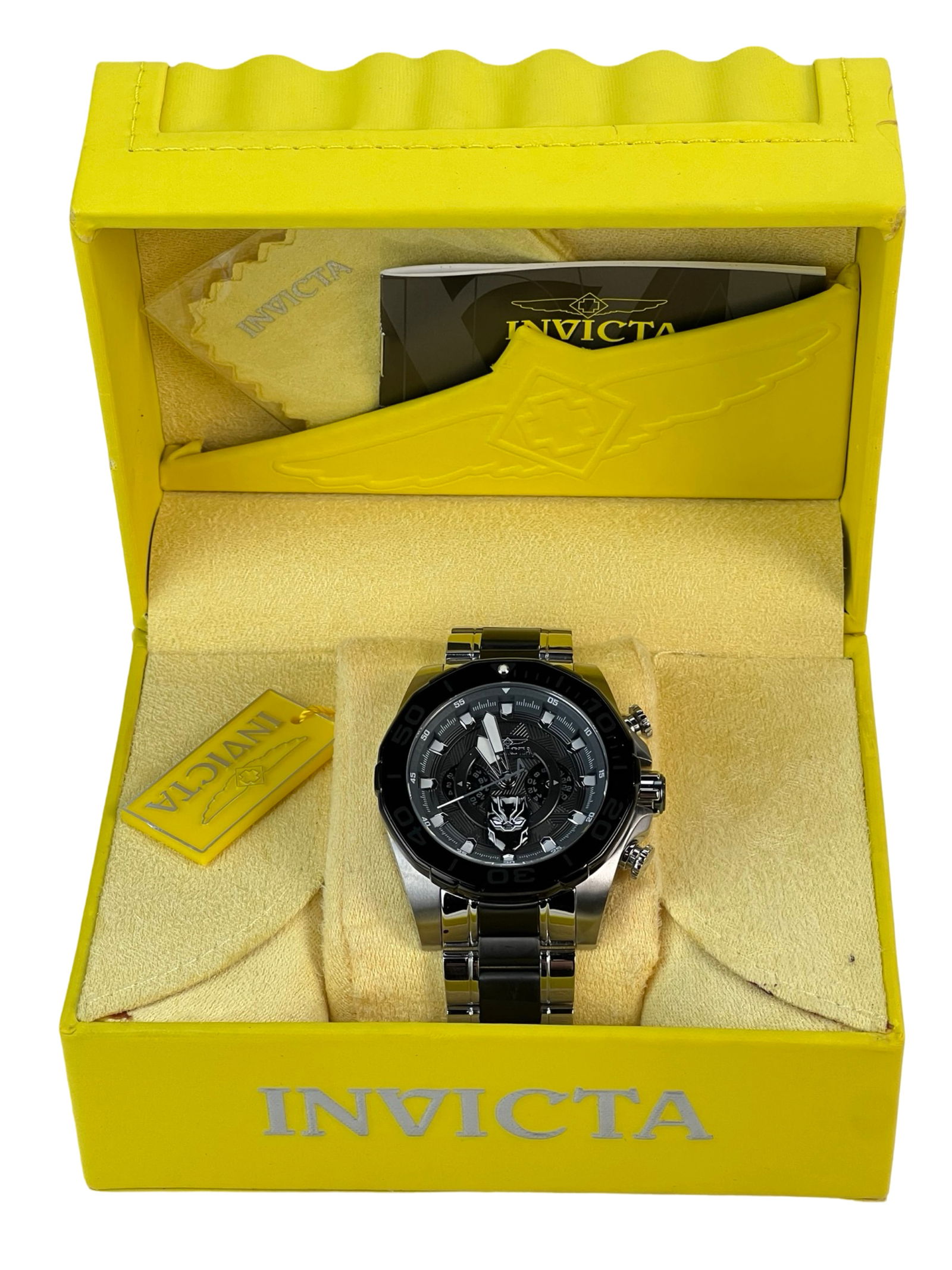 Invicta Marvel Black Panther Men's Wrist Watch: Invicta Marvel Black Panther Men's Wrist Watch. Mint Condition in original box.