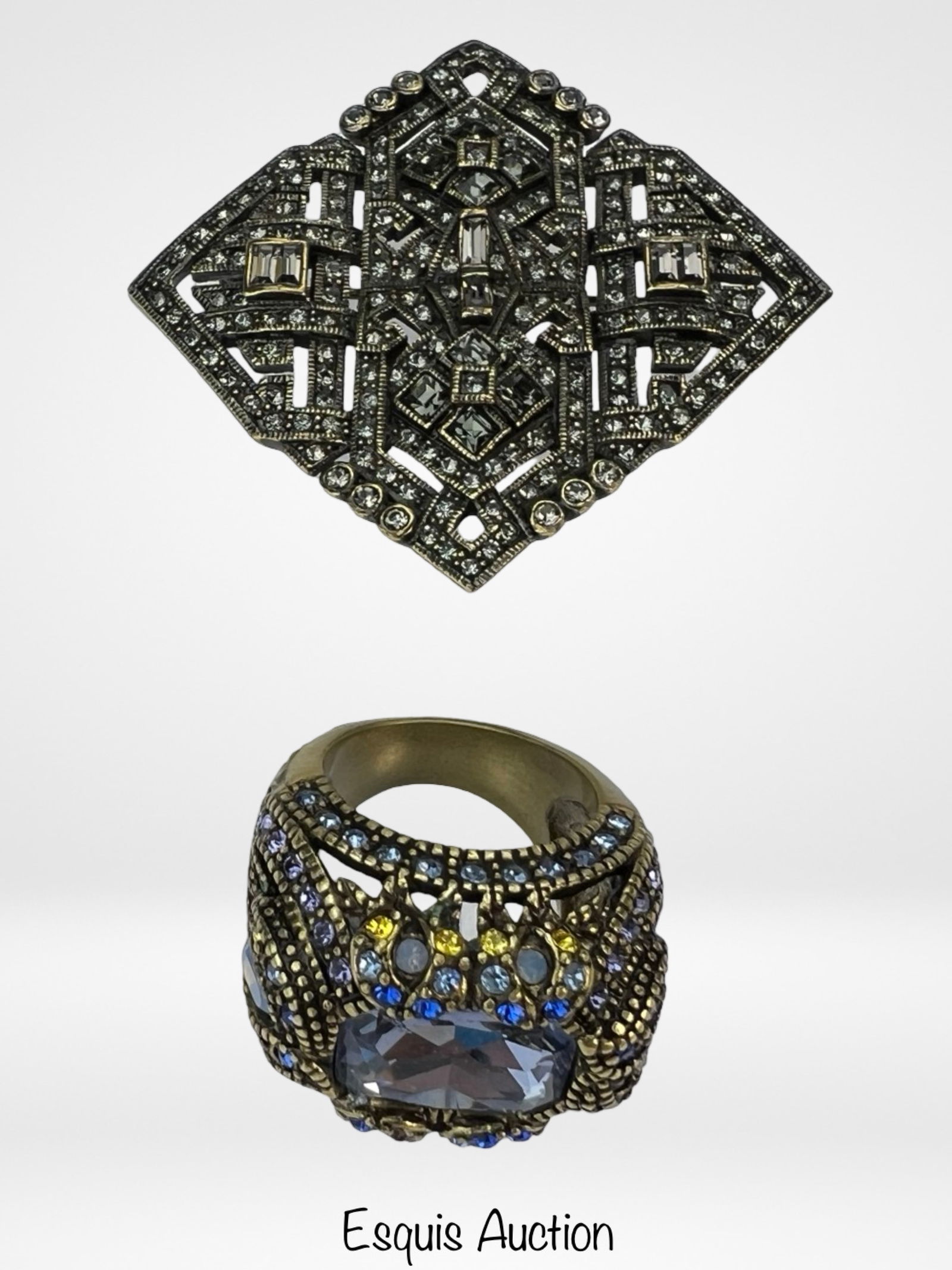 Heidi Daus Ladys' Brooch and Massive Ring (1 of 7)