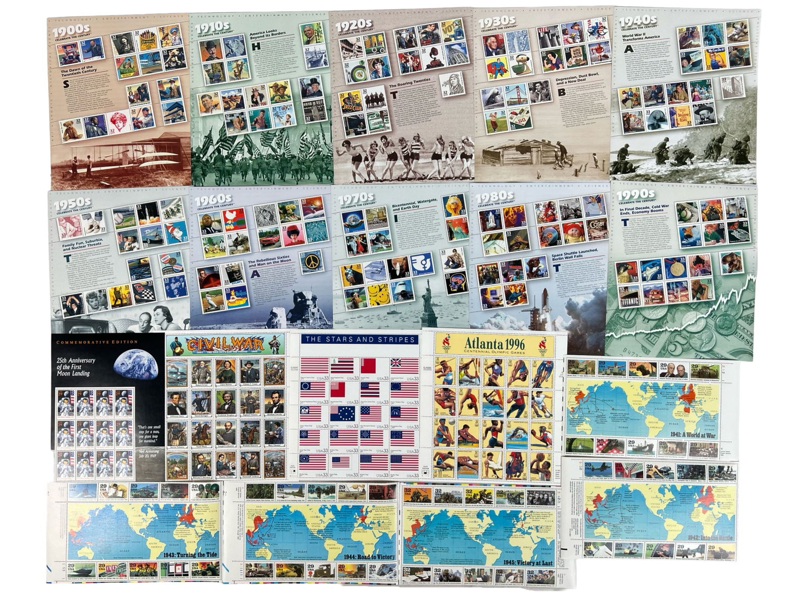 US Uncanelled Stamp Sheets- $86 Face Value (1 of 3)