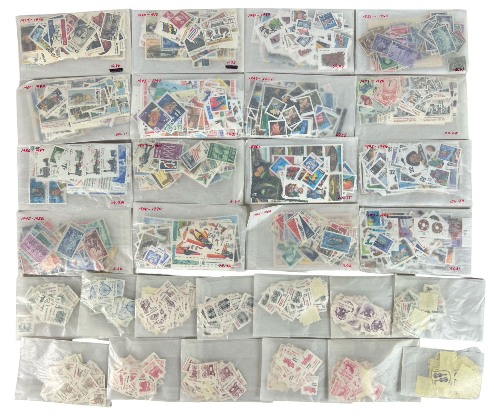 Vintage US Uncancelled Stamps- over $ 700 FV (1 of 3)