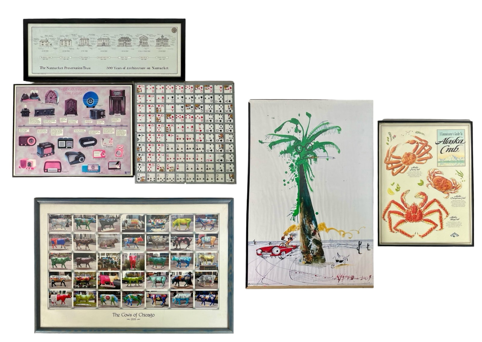 Assortment of Artwork- Posters: Group of Artwork. Largest is 36" x 24", smallest is 22" x 22".