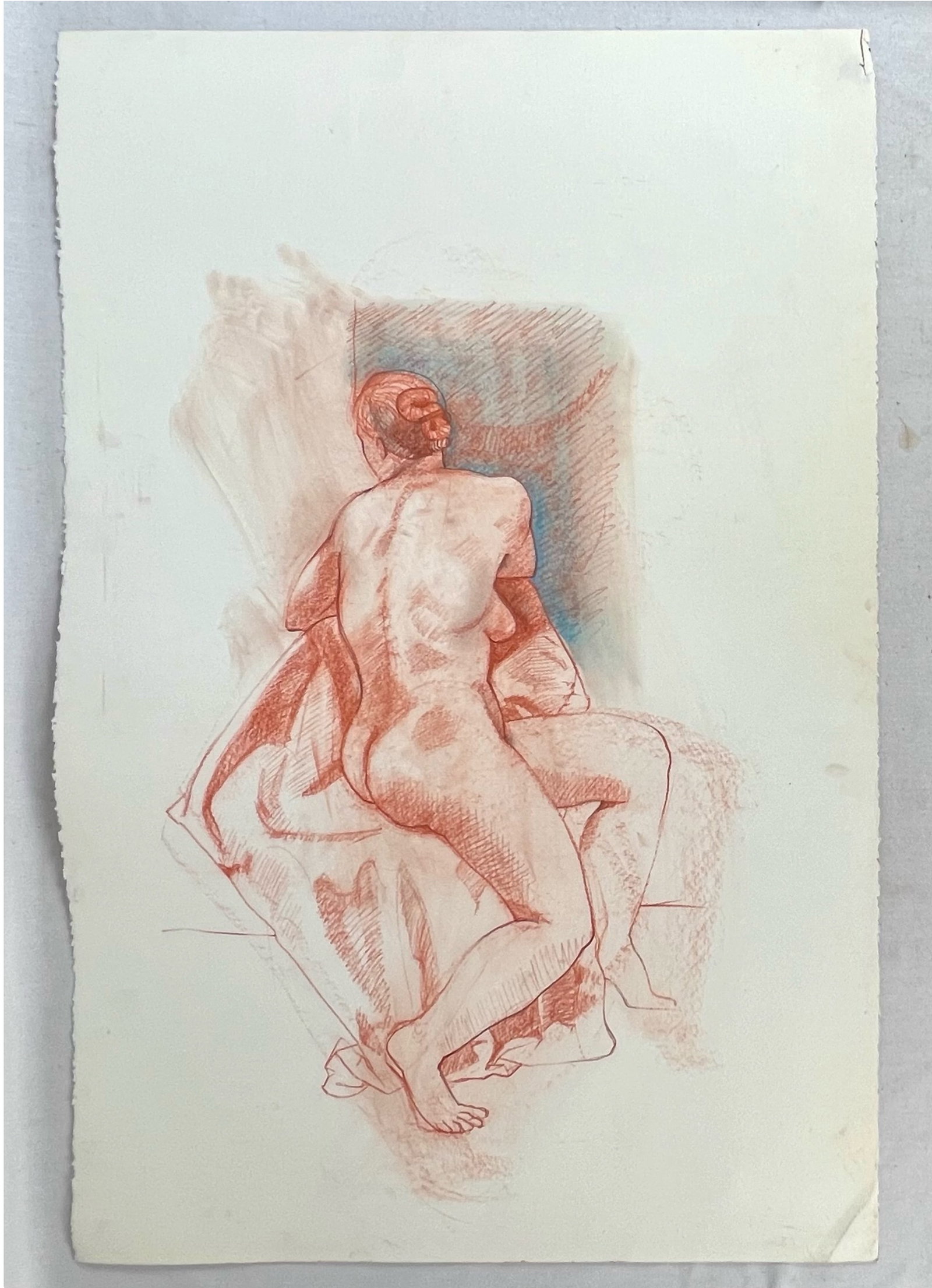 Human Body Study Pencil Sketch/ Drawing: Human Body Study Pencil Sketch/ Drawing. 40" x 26" unframed.