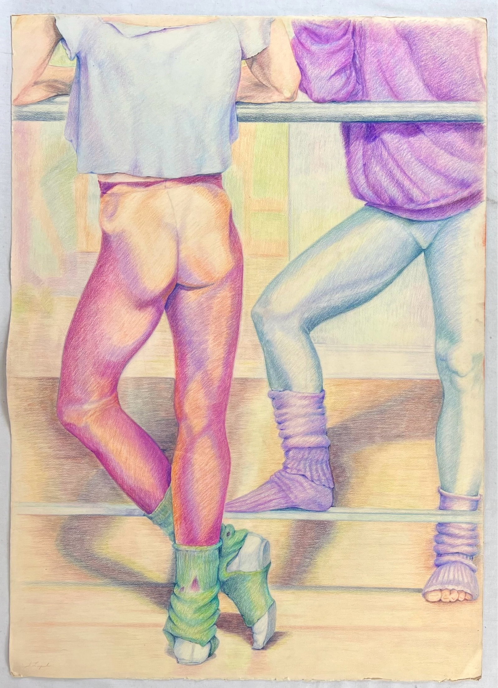 "Dancers"- Color Pencil Sketch Drawing: "Dancers"- Color Pencil Sketch Drawing. 41 1/2" x 29 1/2" unframed.