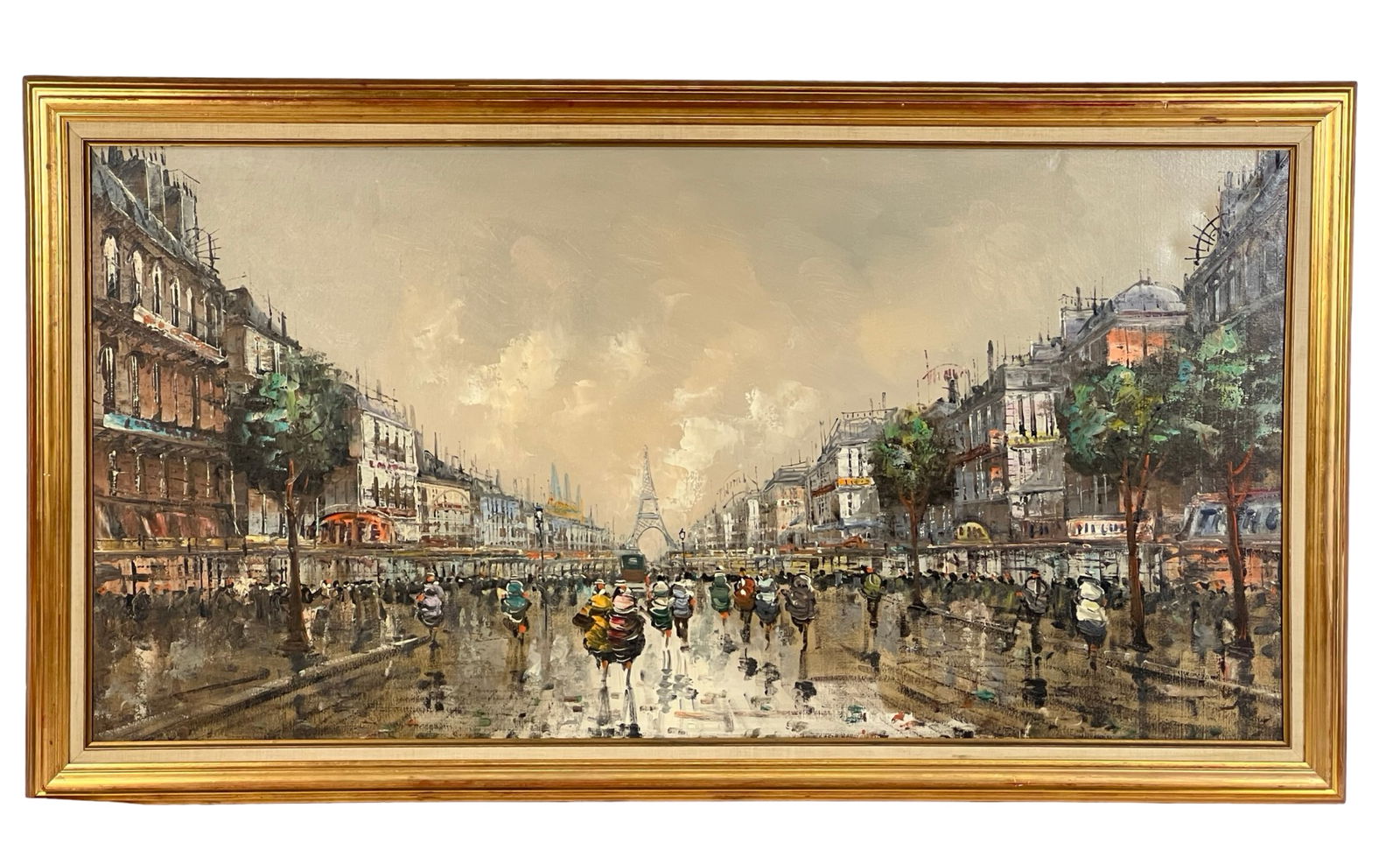 Antoine DuBoise Parisian Cityscape Oil Painting (1 of 4)