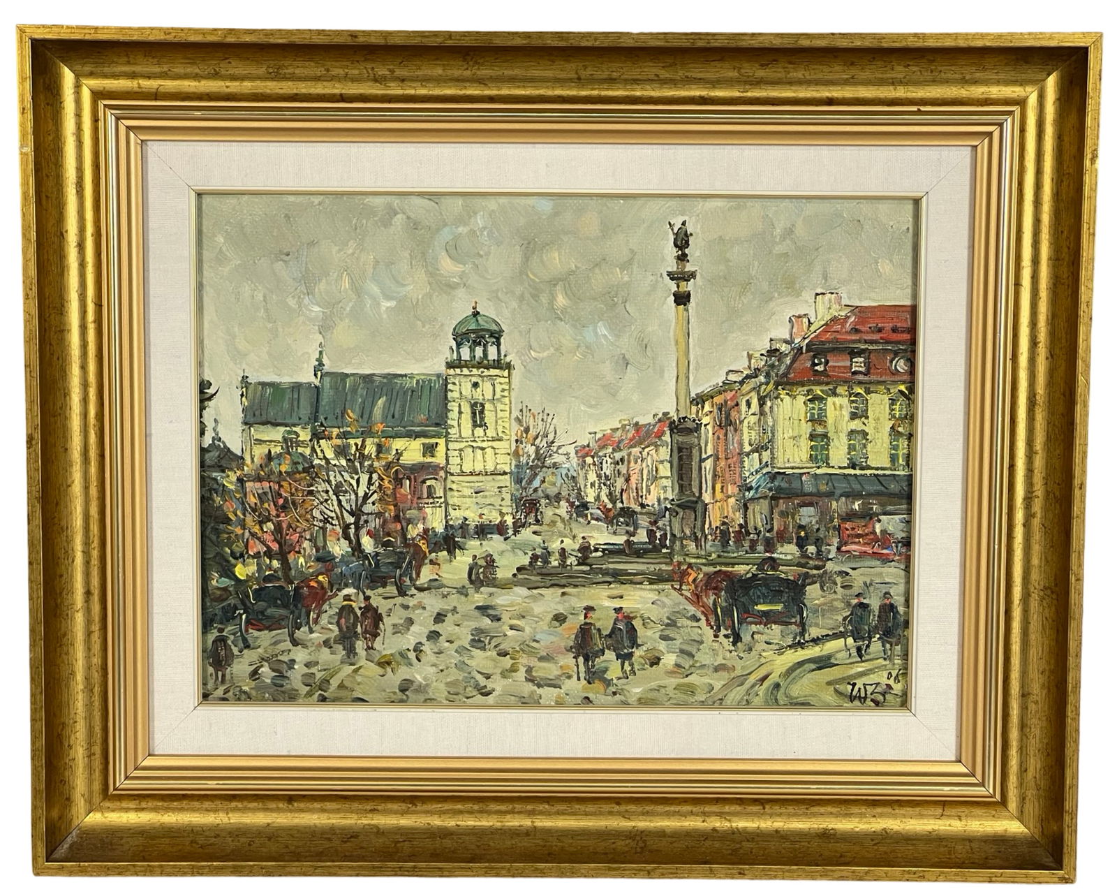 H. Zbigniew Wolff- Warsaw Square View Oil Painting (1 of 4)