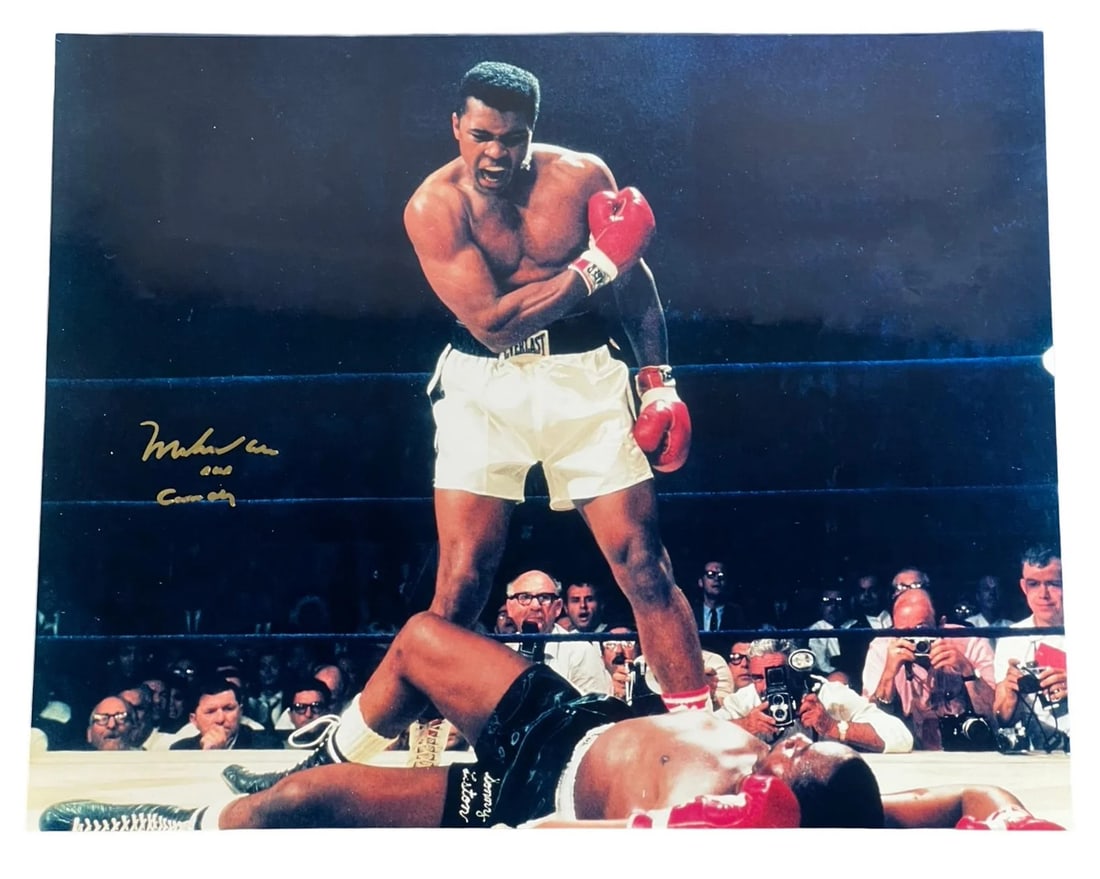 Muhammad Ali defeats Sonny Liston Signed Photo (1 of 3)